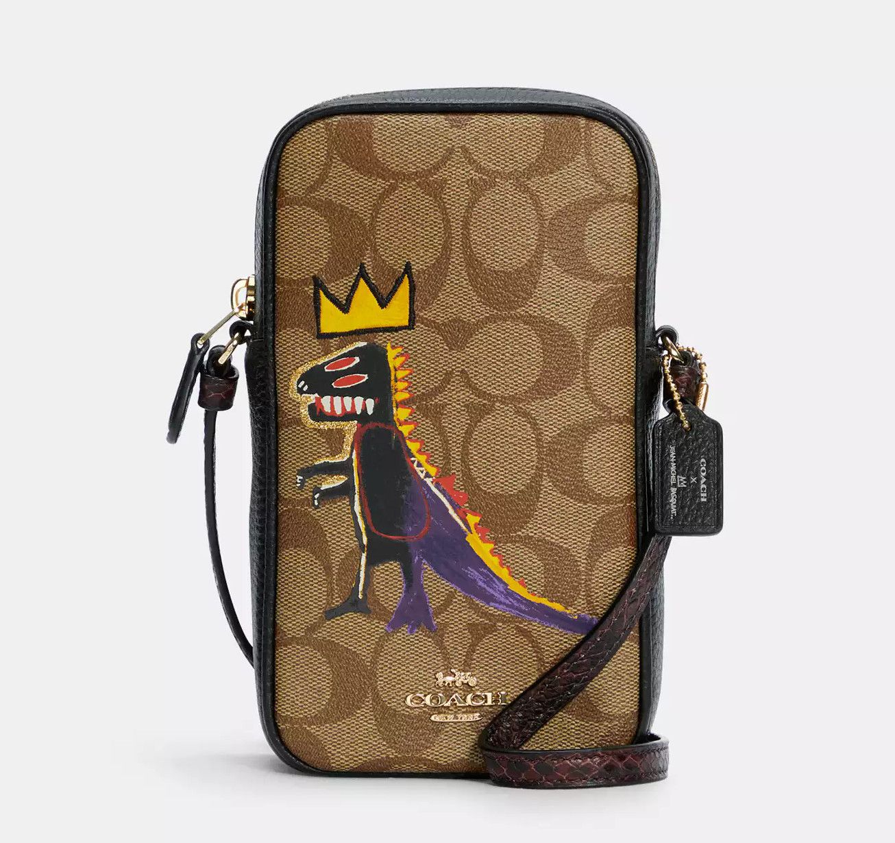 Coach Coach X Jean Michel Basquiat North/South Zip Crossbody C5585 Size ONE SIZE - 7 Thumbnail