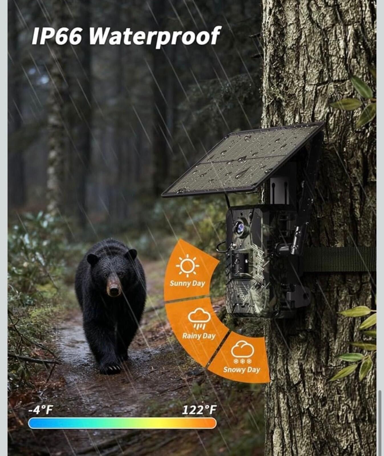 Other Trail Cam 2k HD Live View Cellular SIM 4G Game Camera Solar Size ONE SIZE - 7 Thumbnail