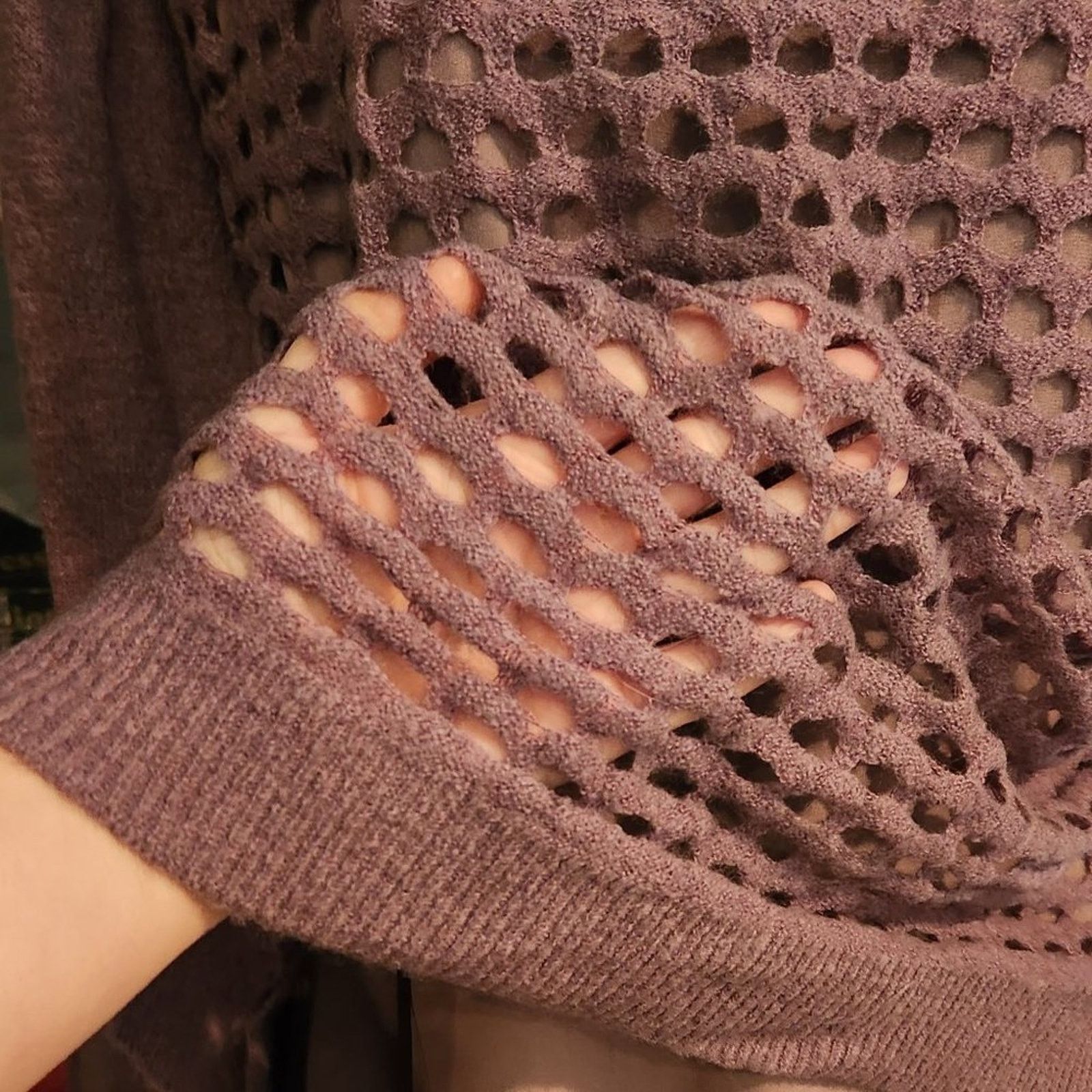 Other Dusty Purple Two-Layer Tunic Sweater From The Limited Size L / US 10 / IT 46 - 5 Thumbnail