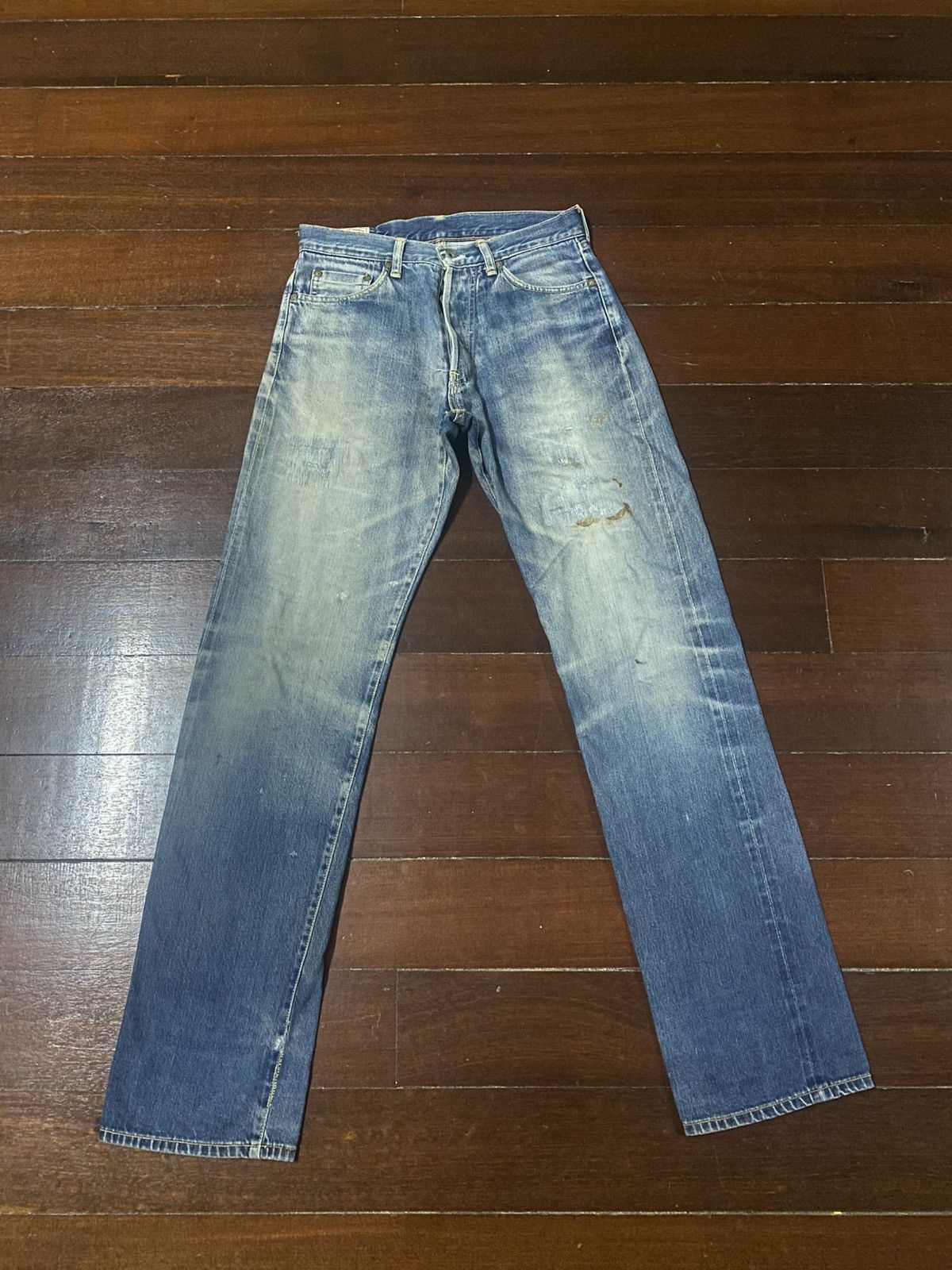 Burgus Plus Vintage Burgus Plus Hinoya Co Distressed mud wash Selvedge Size US 30 / EU 46 - 1 Thumbnail