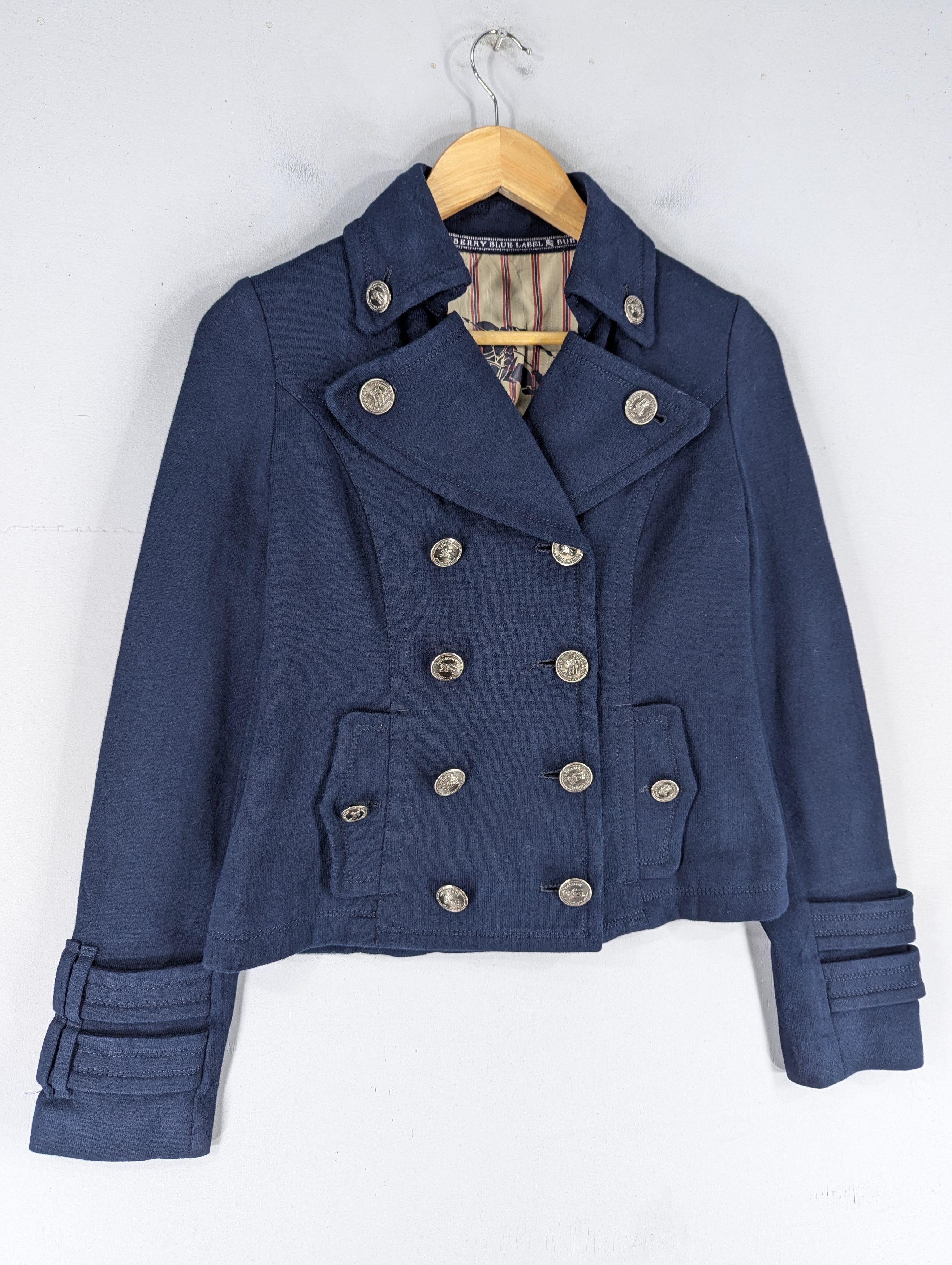 Burberry Burberry Blue Label Cropped Double Breasted Wool Coat Jacket Size XS / US 0-2 / IT 36-38 - 3 Thumbnail
