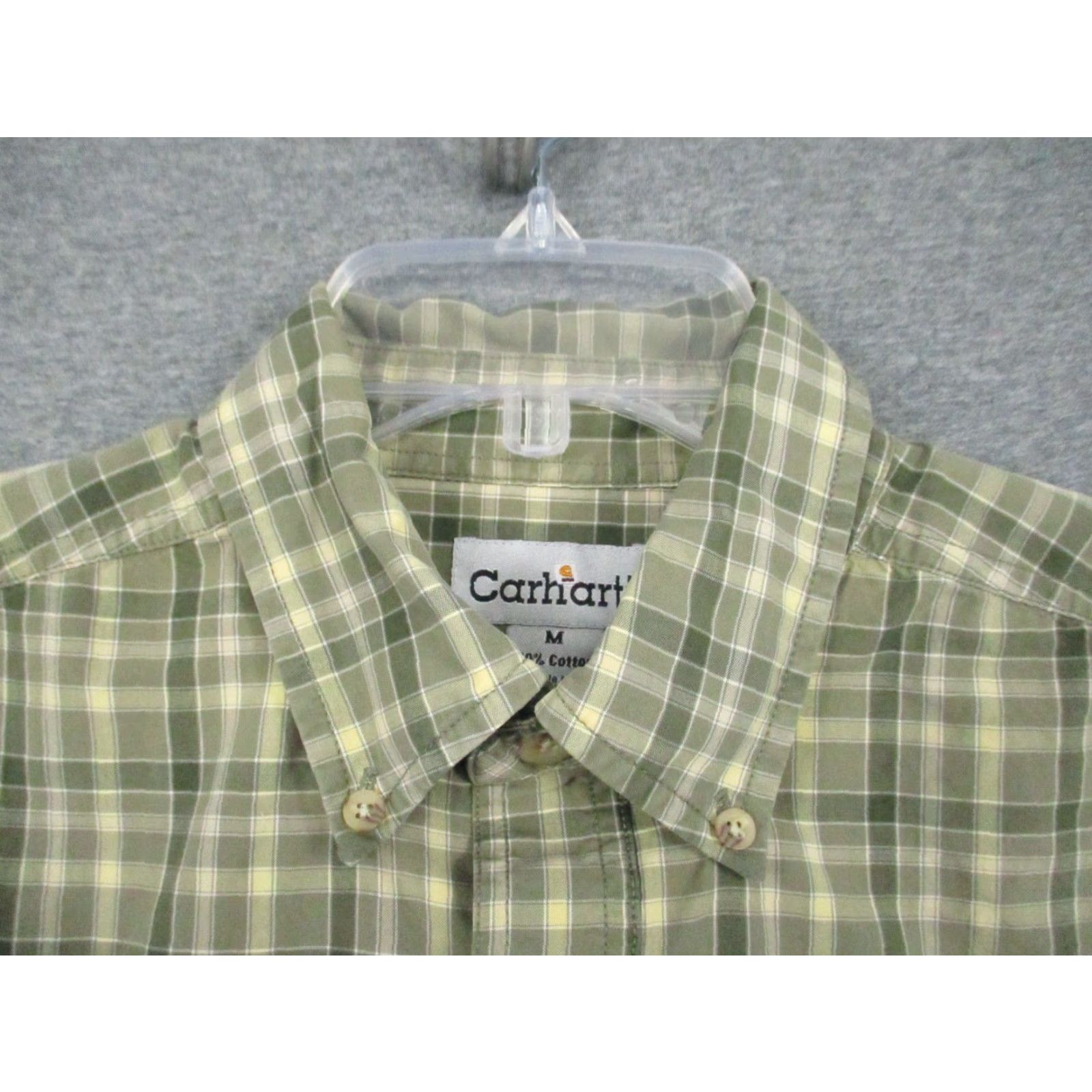Carhartt Carhartt Shirt Plaid Medium Mens Olive Green Check Pocketed Short Sleeve Size US M / EU 48-50 / 2 - 3 Thumbnail
