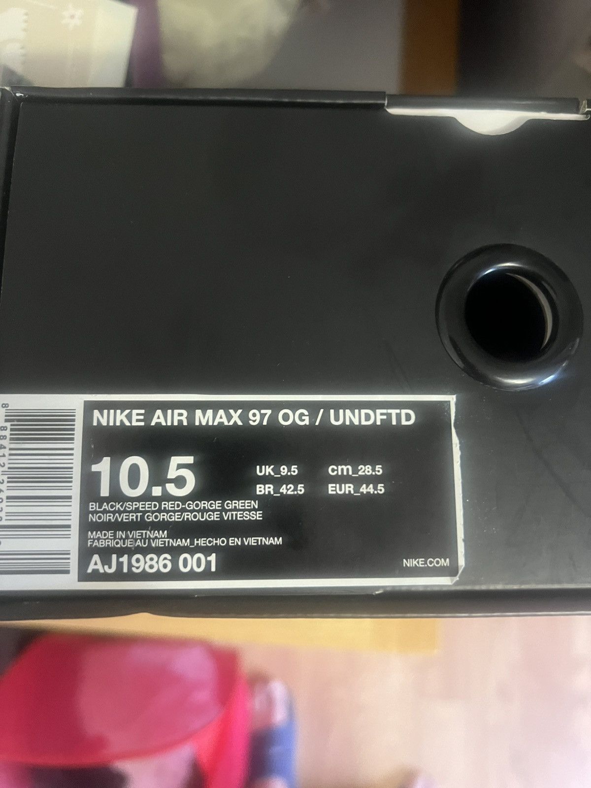 Nike Nike Undefeated x Air Max 97 OG Black Size 10.5 AJ1986 001 Size US 10.5 / EU 43-44 - 3 Thumbnail