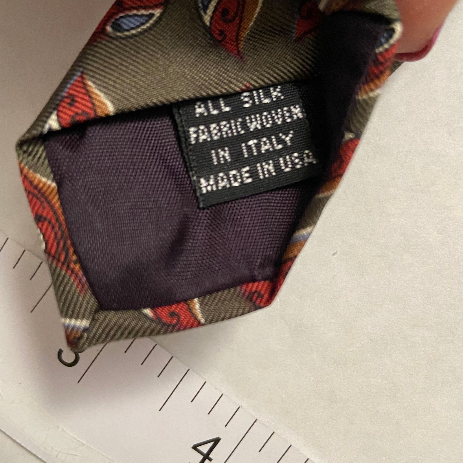 Dior Christian Dior Monsieur Tie Olive Green Paisley Silk Italy Size ONE SIZE - 8 Thumbnail