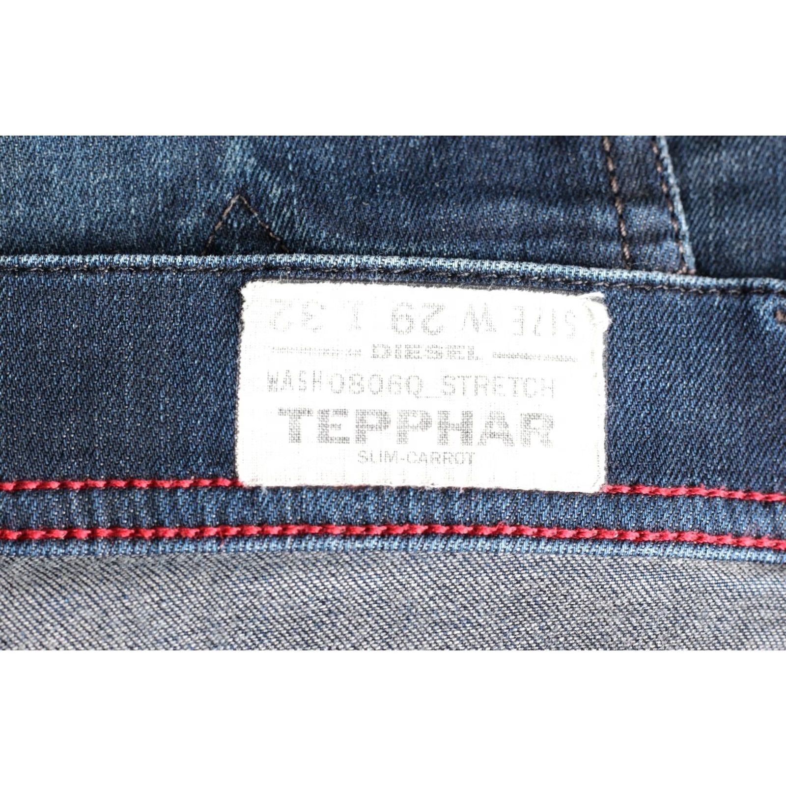 Diesel DIESEL TEPPHAR Jeans Men Blue Slim Carrot W29 L32 DZ7694 0806Q Size US 29 - 6 Thumbnail
