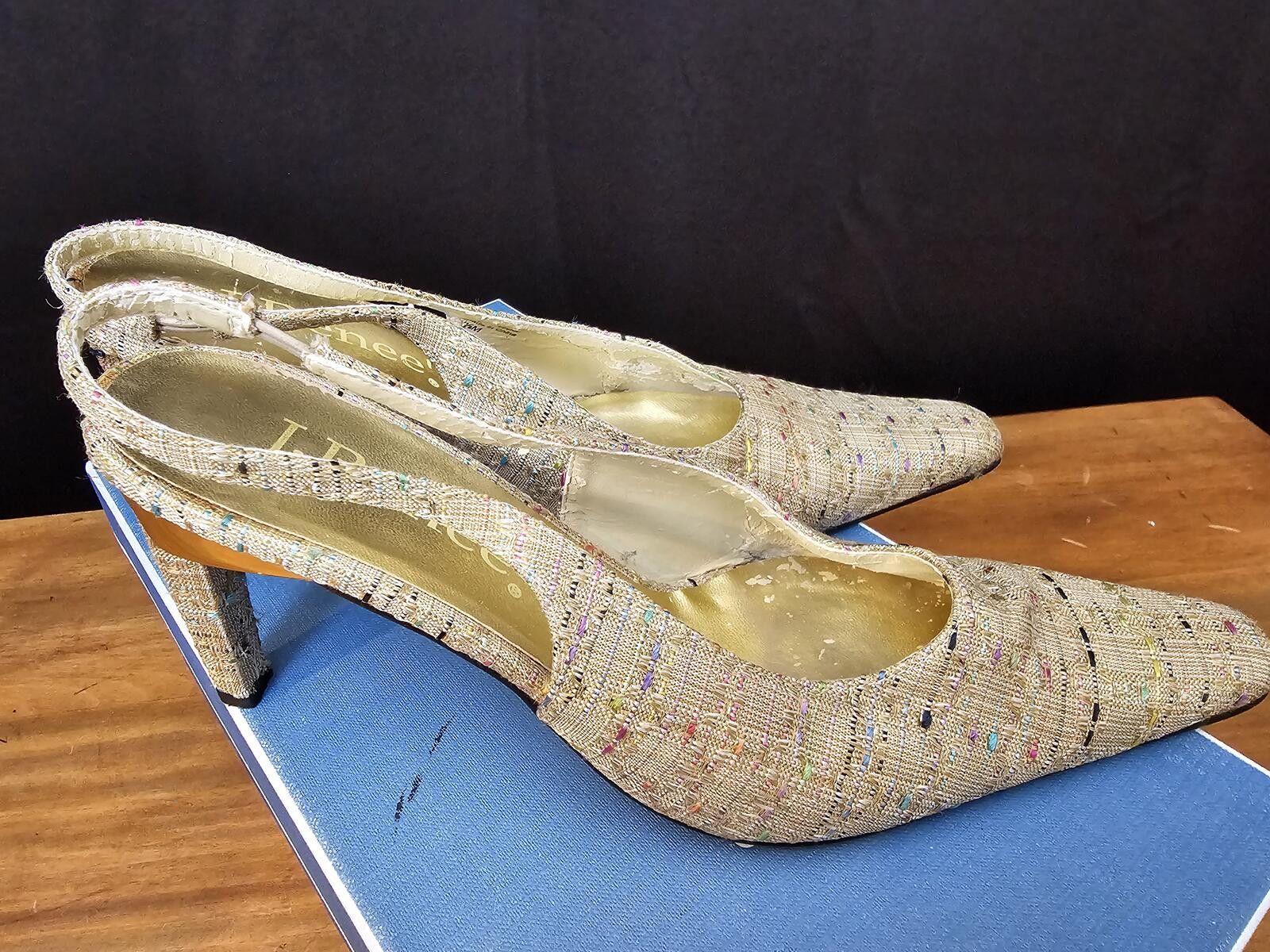 Other J. Renee' Heels Champange Womens Size 7.5 Tweed Slingback Size US 7.5 / IT 37.5 - 5 Thumbnail