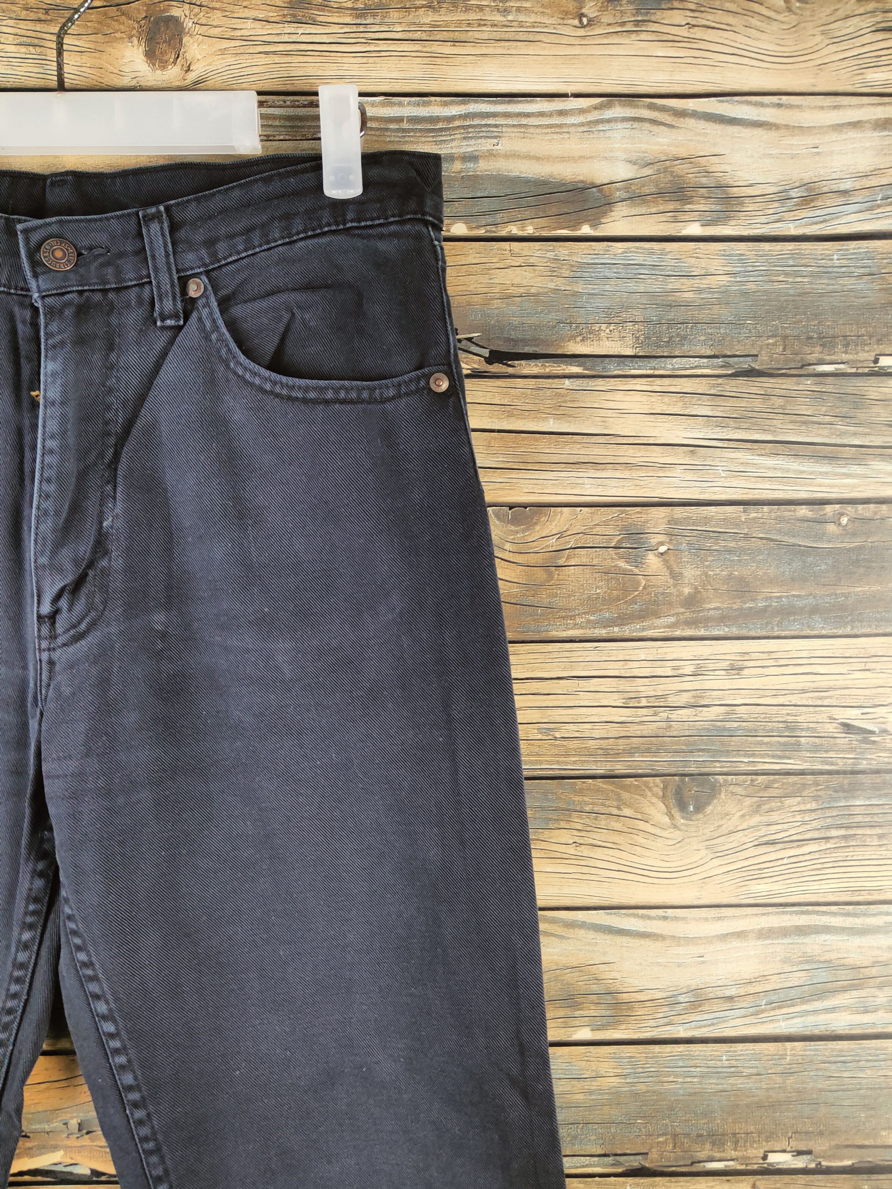 Levi's 508 Levi's Black Distressed Ripped Soft Jeans #S2811 Size US 31 - 5 Thumbnail