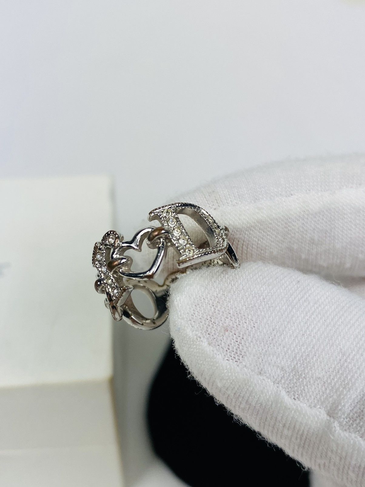 Dior Dior Encrusted Logo Ring size 5 Size ONE SIZE - 3 Thumbnail