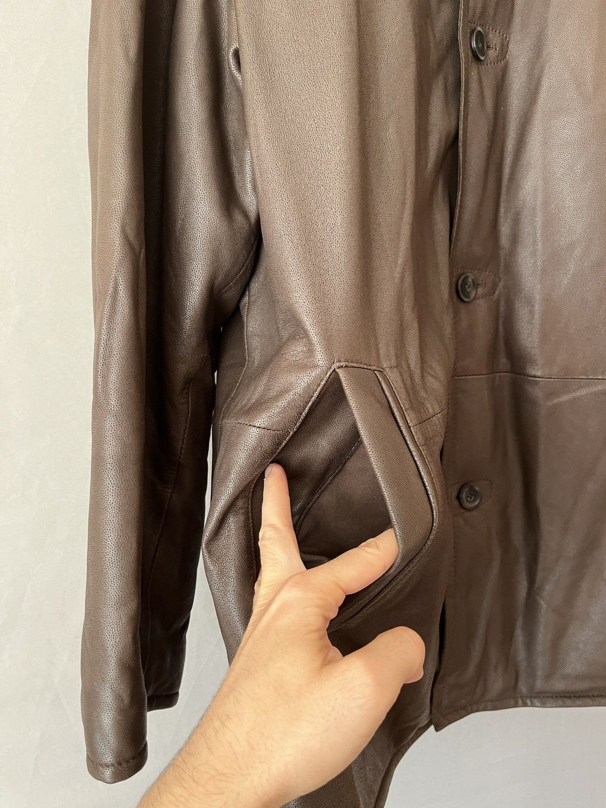 Italic Moriano Italian Luxury Soft Leather Cashmere Lined Coat Size US M / EU 48-50 / 2 - 13 Thumbnail