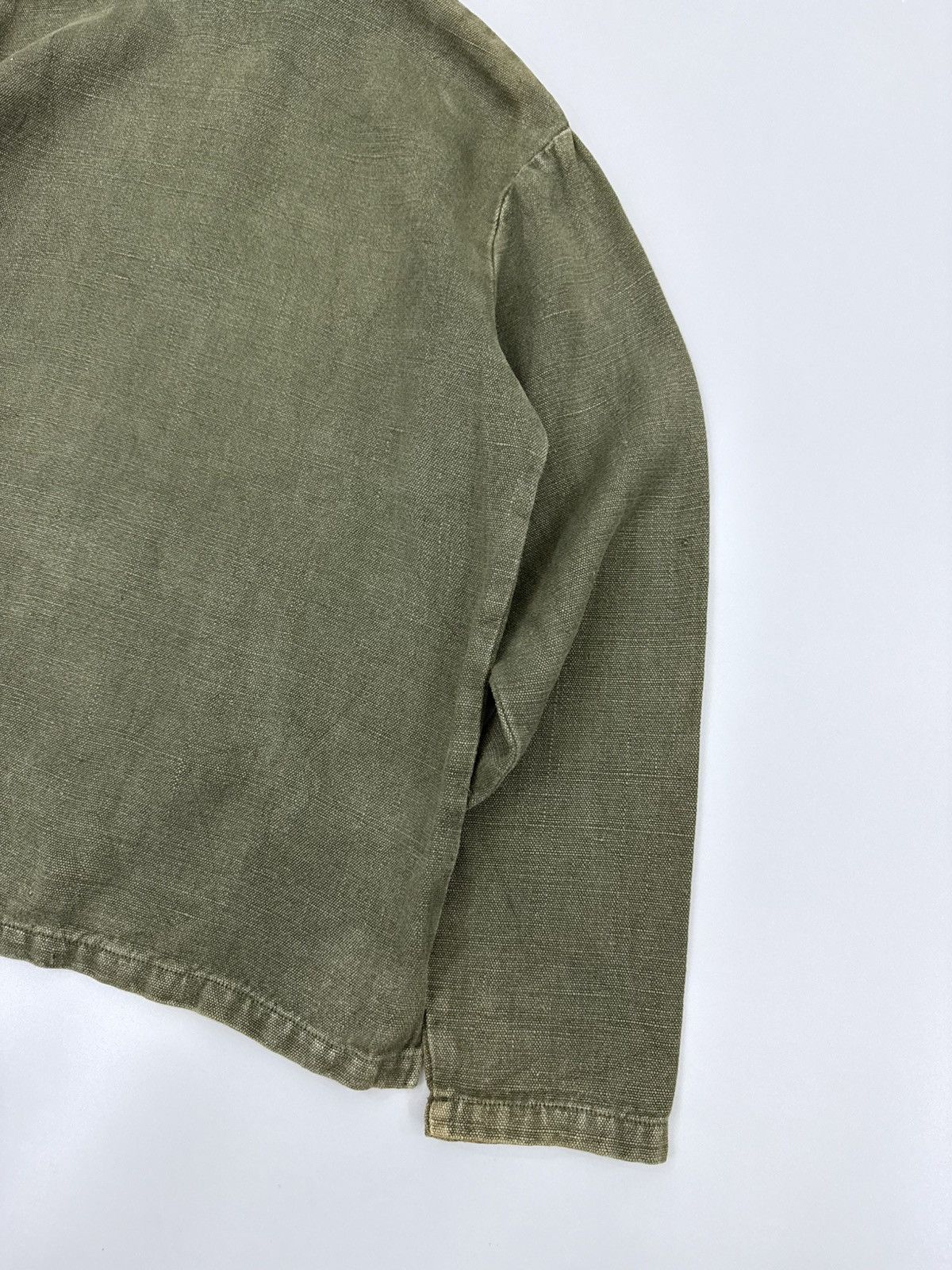 Blue Blue Japan GAIJIN MADE Handwoven Hemp Halfzip Anorak Jumper Jacket Size US M / EU 48-50 / 2 - 12 Thumbnail