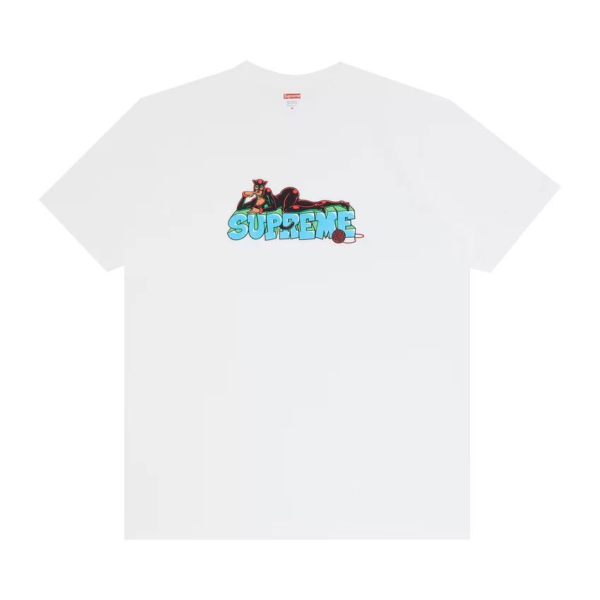 image of Supreme Catwoman Tee in White, Men's (Size 2XL)