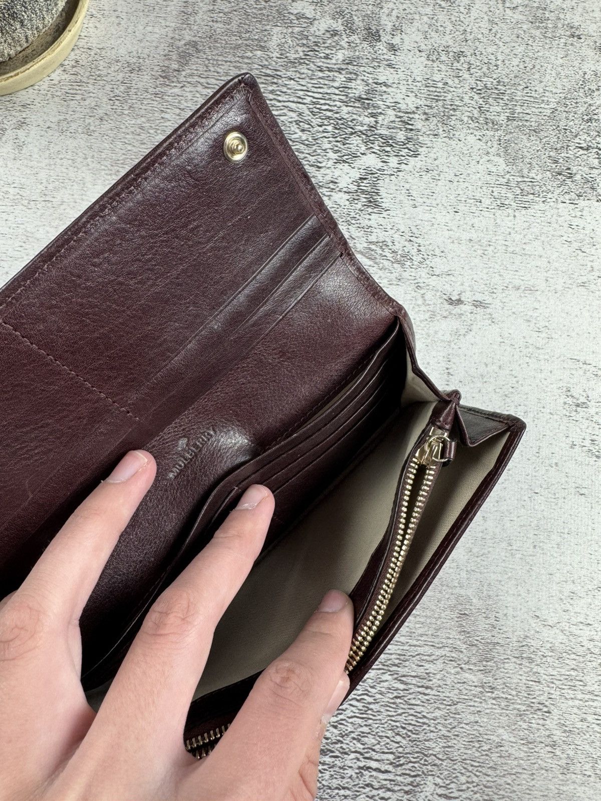 Mulberry Mulberry Oxblood Continental Tree Vintage Genuine Leather Wallet Purse Size ONE SIZE - 10 Thumbnail