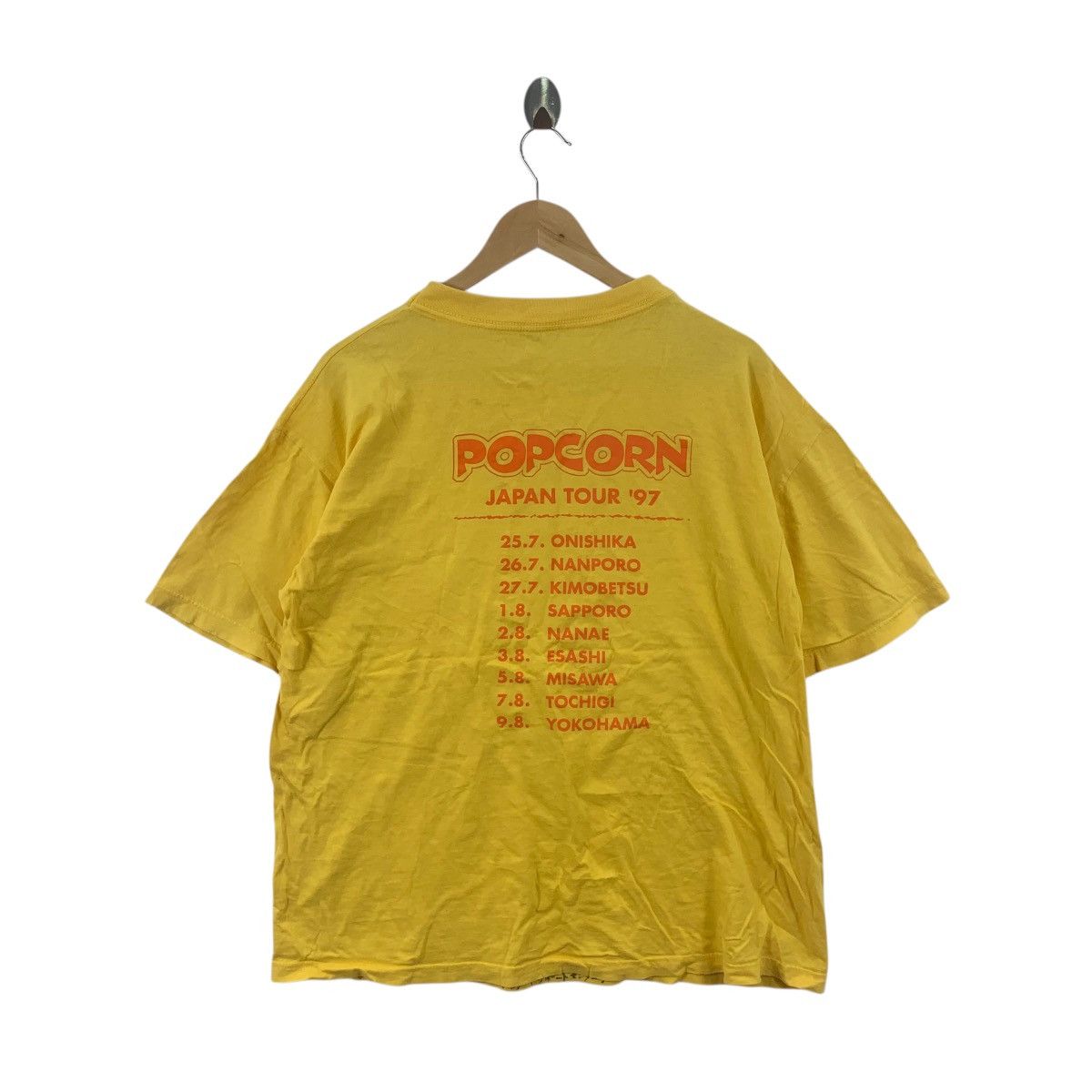 Band Tees Vintage 1997 POPCORN BAND Japan Tour Concert Tee Shirt Top Size US M / EU 48-50 / 2 - 6 Thumbnail