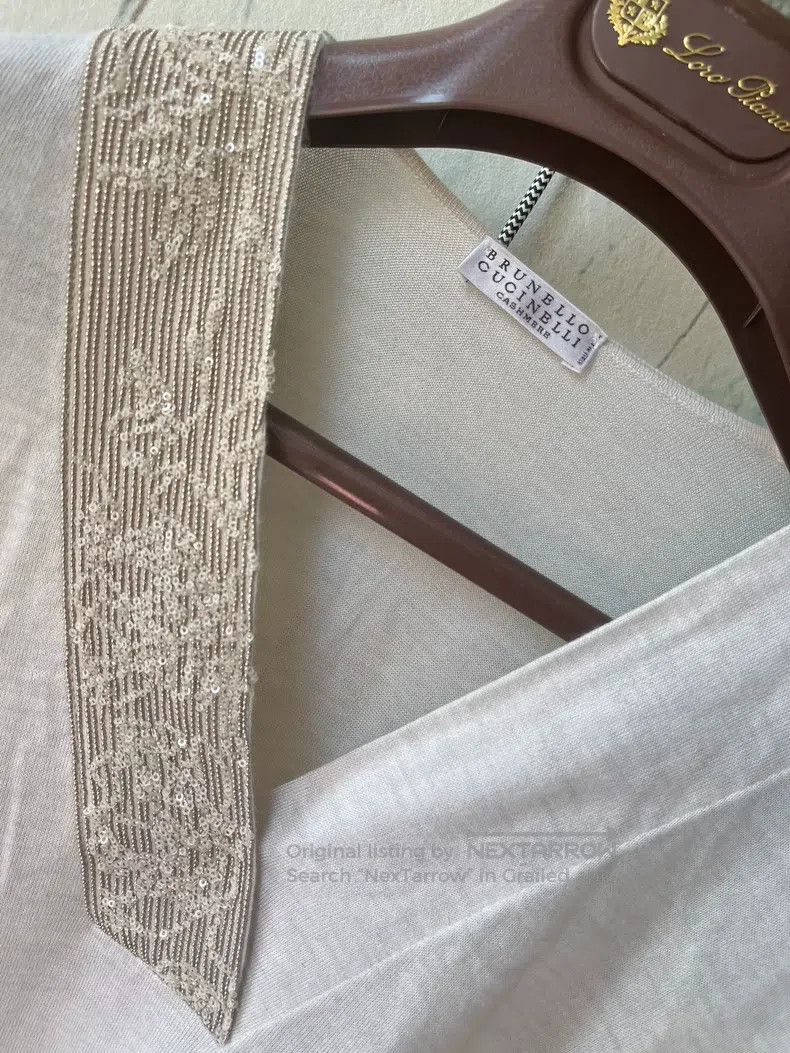 Brunello Cucinelli Brunello Cucinelli Embroidered sequin cashmere sweater Size S / US 4 / IT 40 - 2 Thumbnail