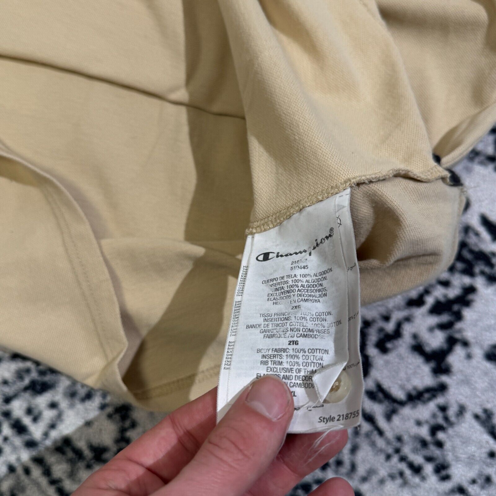 Champion × Vintage Vintage Champion Unisex Beige Cotton Polo Shirt Size XXL Size US XXL / EU 58 / 5 - 9 Thumbnail