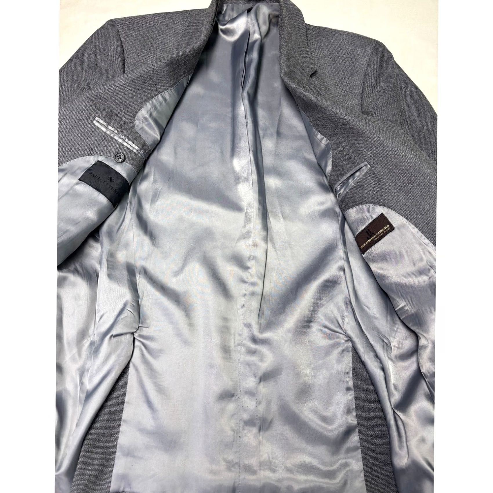 Vintage Paul Betenly Men's Grey Wool Blend Suit Jacket Blazer Size 44R Size 44R - 5 Thumbnail