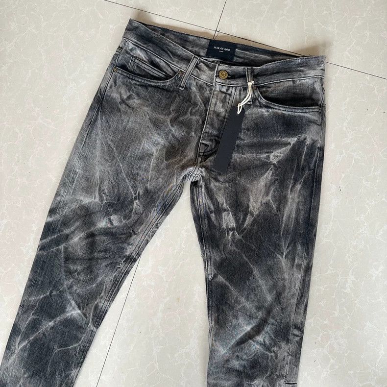 Fear of God Fear of God Black water corrugated jeans Size US 29 - 3 Thumbnail
