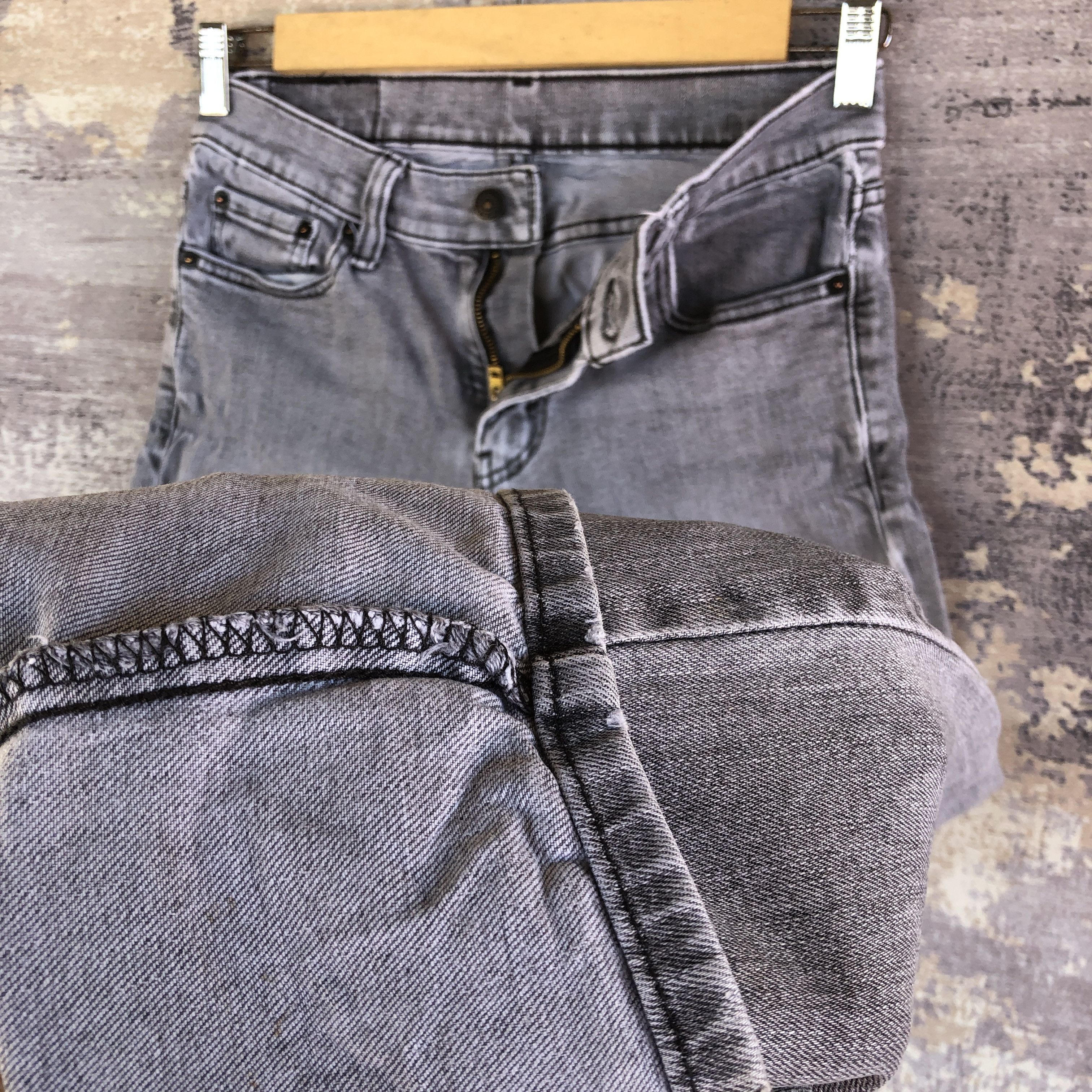 Vintage Levis 511 Faded Black Jeans Levi's Ash Gray Denim