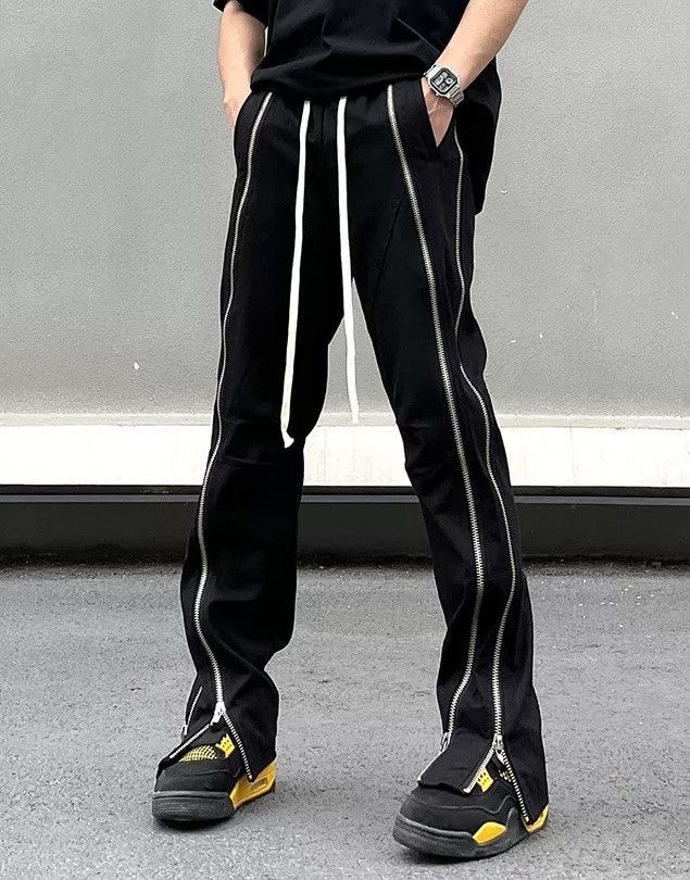 Avant garde grunge y2k drawstring zip punk pants