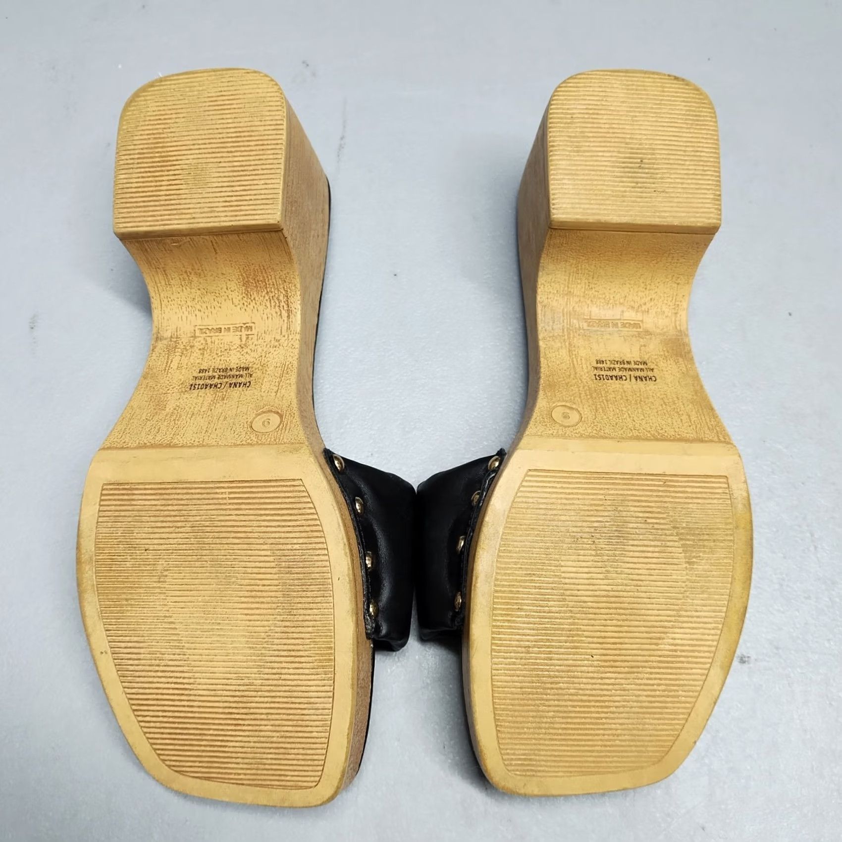 Steve Madden Steve Madden Chana Woody Platform Slide Sandals Womens US 9 Black Brown Open Toe Size Womens Size US 9 / IT 39 - 7 Thumbnail