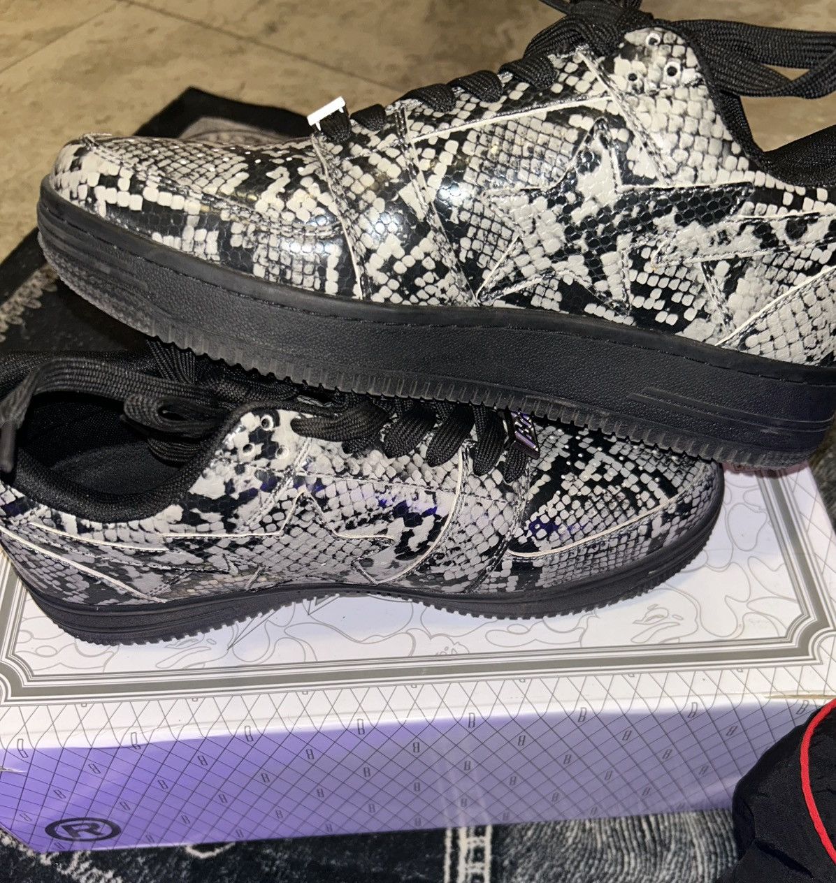 Bape BAPE STA snakeskin print Size US 9 / EU 42 - 2 Thumbnail
