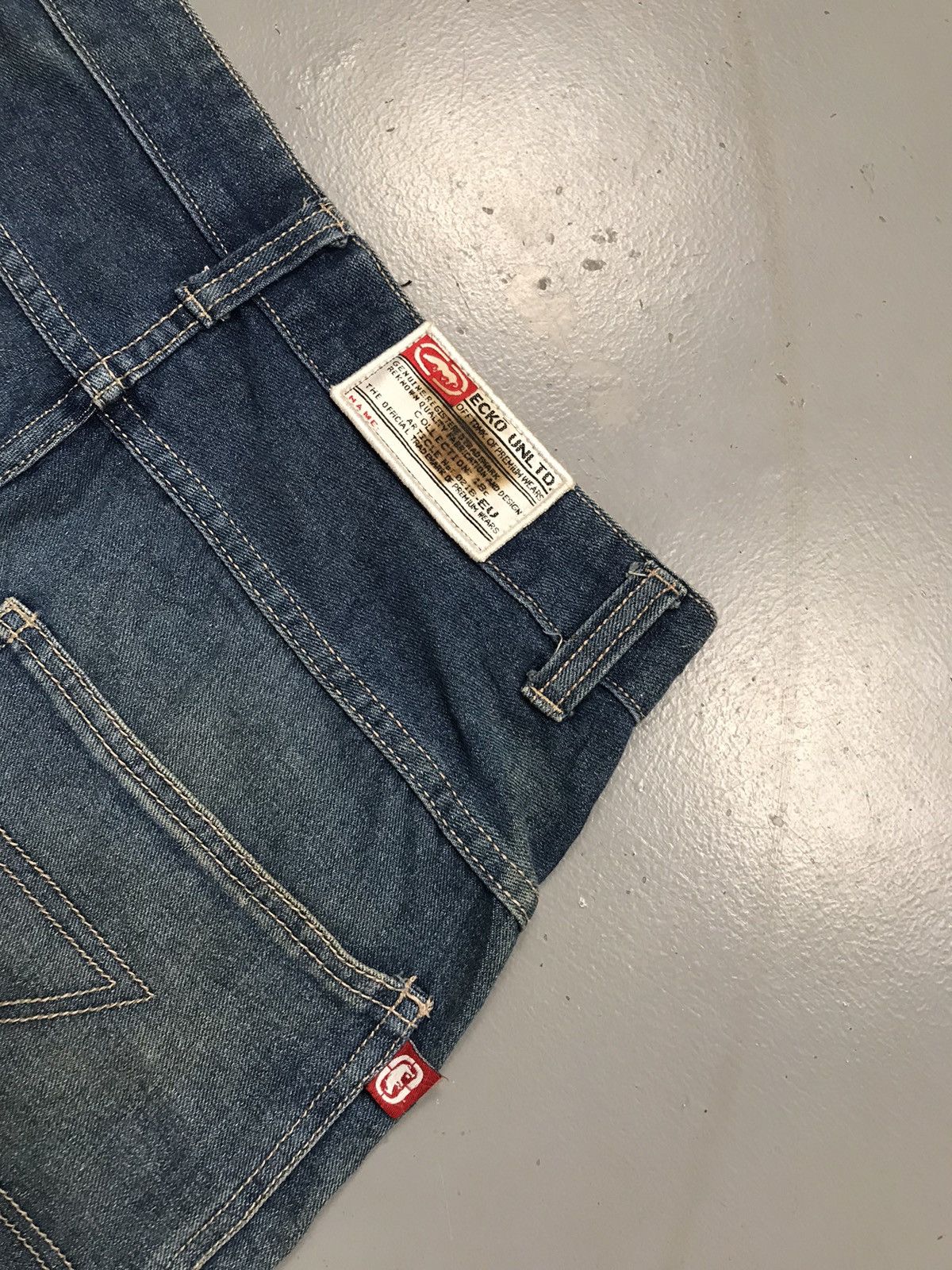 Ecko Unltd. × Vintage Vintage Ecko UNLTD SpellOut embroidered denim Size US 31 - 10 Thumbnail