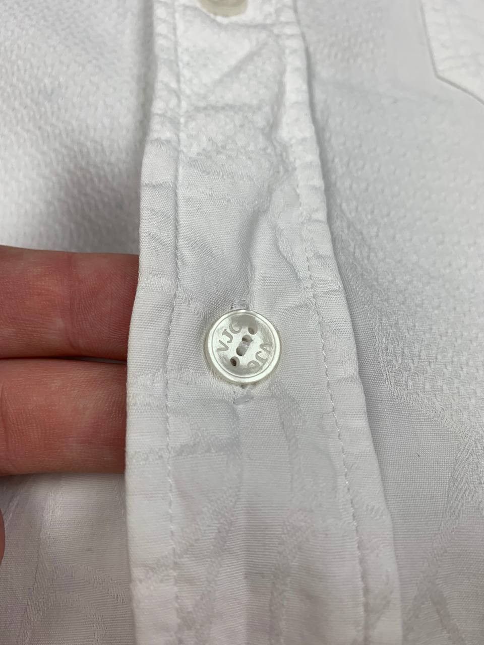 Versace Jeans Couture Versace Jeans VJC Men's White Short Sleeve Button Up Shirt Size US L / EU 52-54 / 3 - 10 Thumbnail
