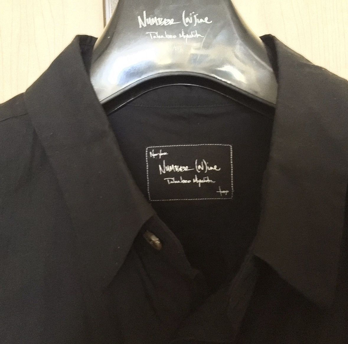 Number (N)ine Number (N)ine button-up sleeveless black shirt with sequins Size US M / EU 48-50 / 2 - 5 Thumbnail
