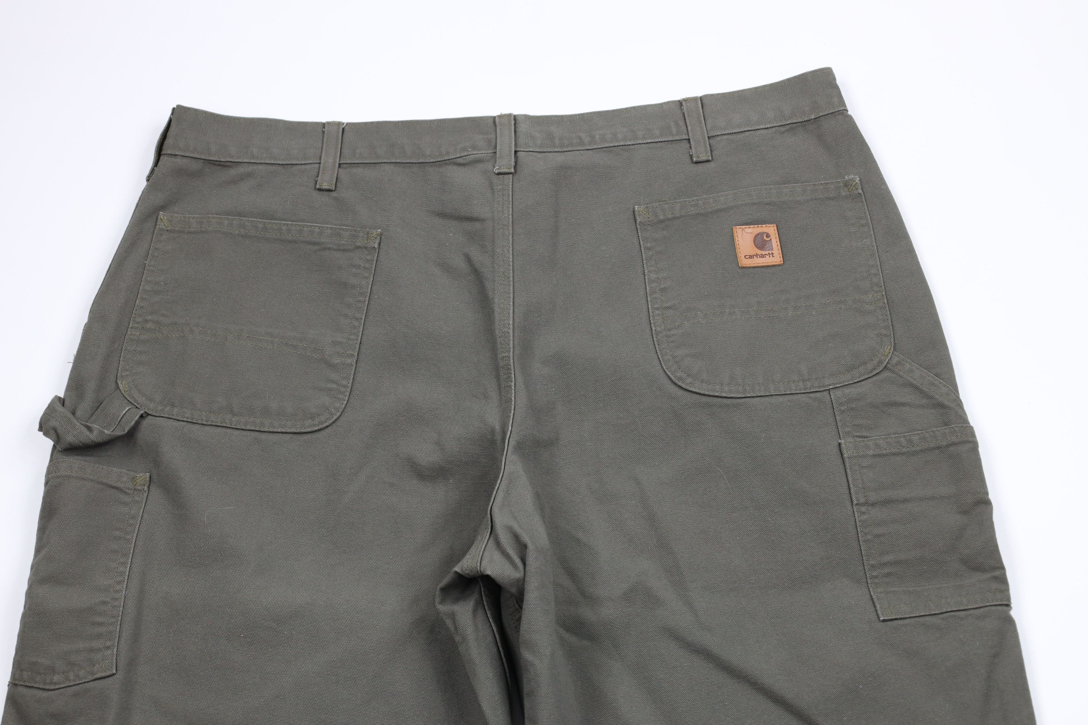 Carhartt × Vintage Vintage Carhartt Wide Leg Original Dungaree Pants Moss Green Size US 42 / EU 58 - 9 Thumbnail