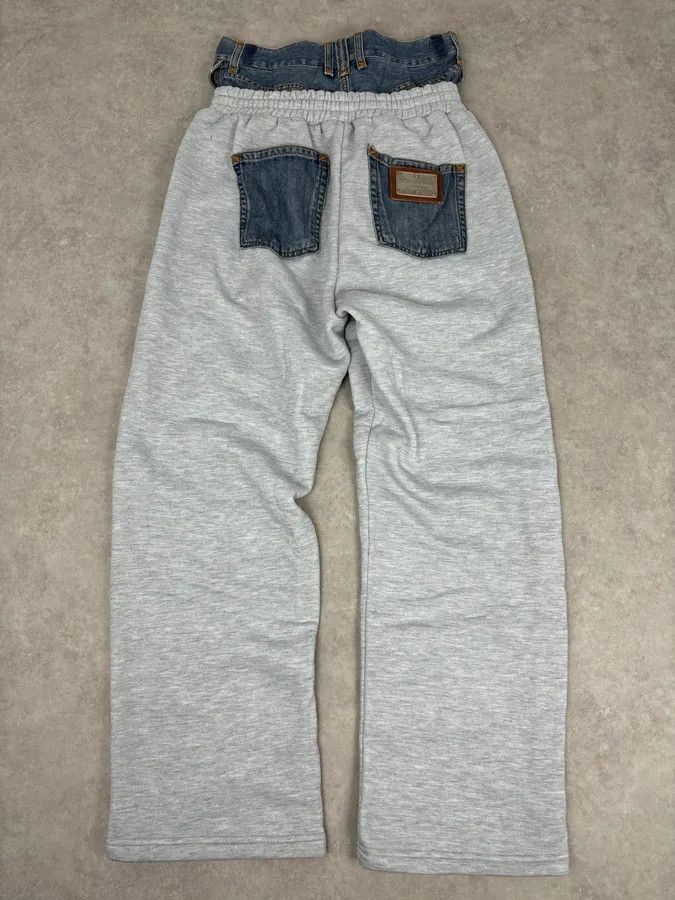 Dolce & Gabbana SS2006 Dolce & Gabbana Beige Denim Hybrid Jogger Pants Size US 32 / EU 48 - 7 Thumbnail
