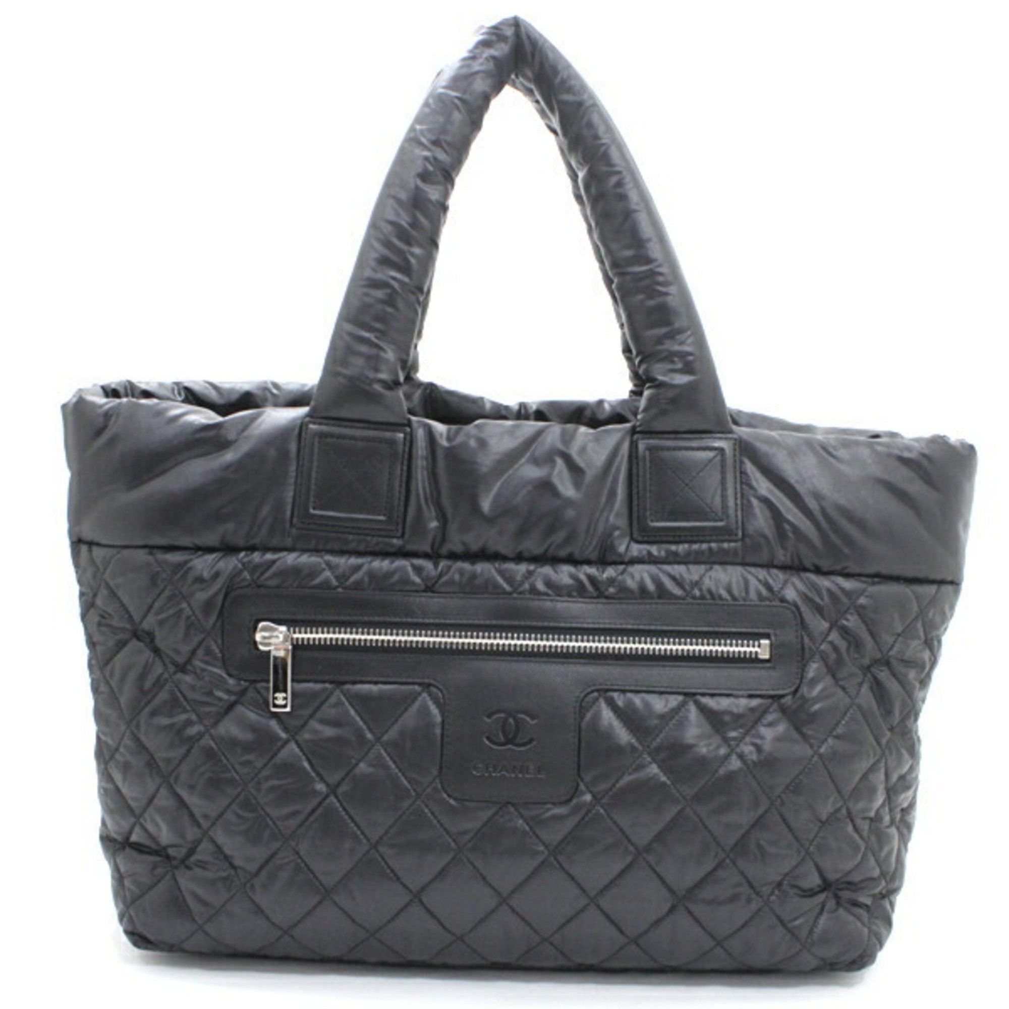 Chanel Bag Coco Cocoon Mm Medium Tote Nylon Black Mark Chanel Women's Handbag T5711
