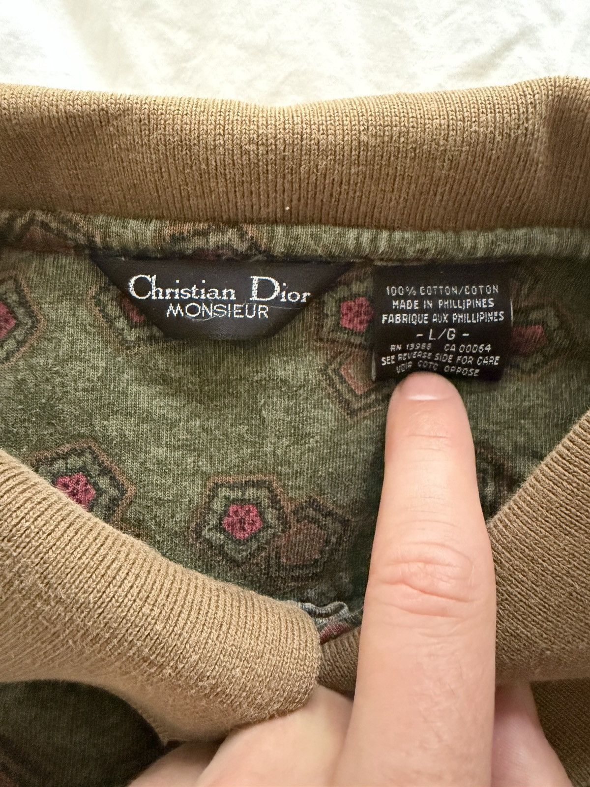 Christian Dior Monsieur Christian Dior LS Paisley Polo Size US L / EU 52-54 / 3 - 3 Thumbnail