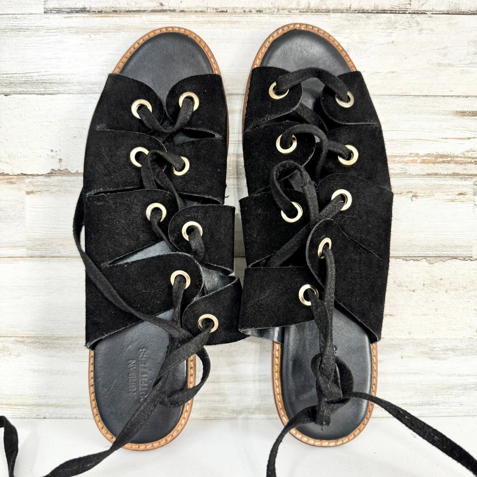 Urban Outfitters Urban Outfitters Bonnie Sued Laced Rivet Sandals Size 9-9.5 Size US 9 / IT 39 - 2 Thumbnail