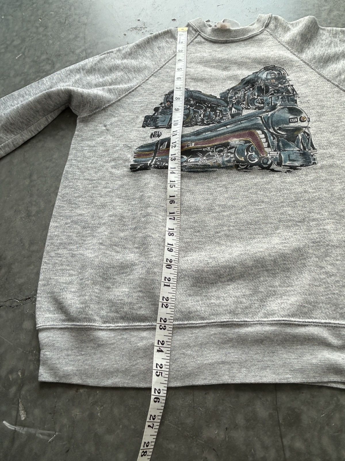 Vintage Vintage 80s Norfolk Western Trains Raglan Sweatshirt Size US M / EU 48-50 / 2 - 7 Thumbnail