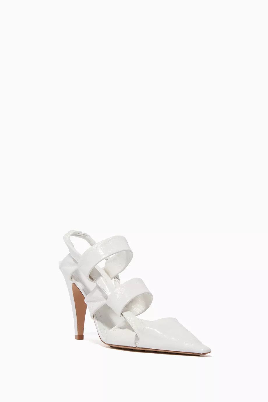 Bottega Veneta o1y0725 Slingback Pumps in White Size US 10 / IT 40 - 2 Thumbnail