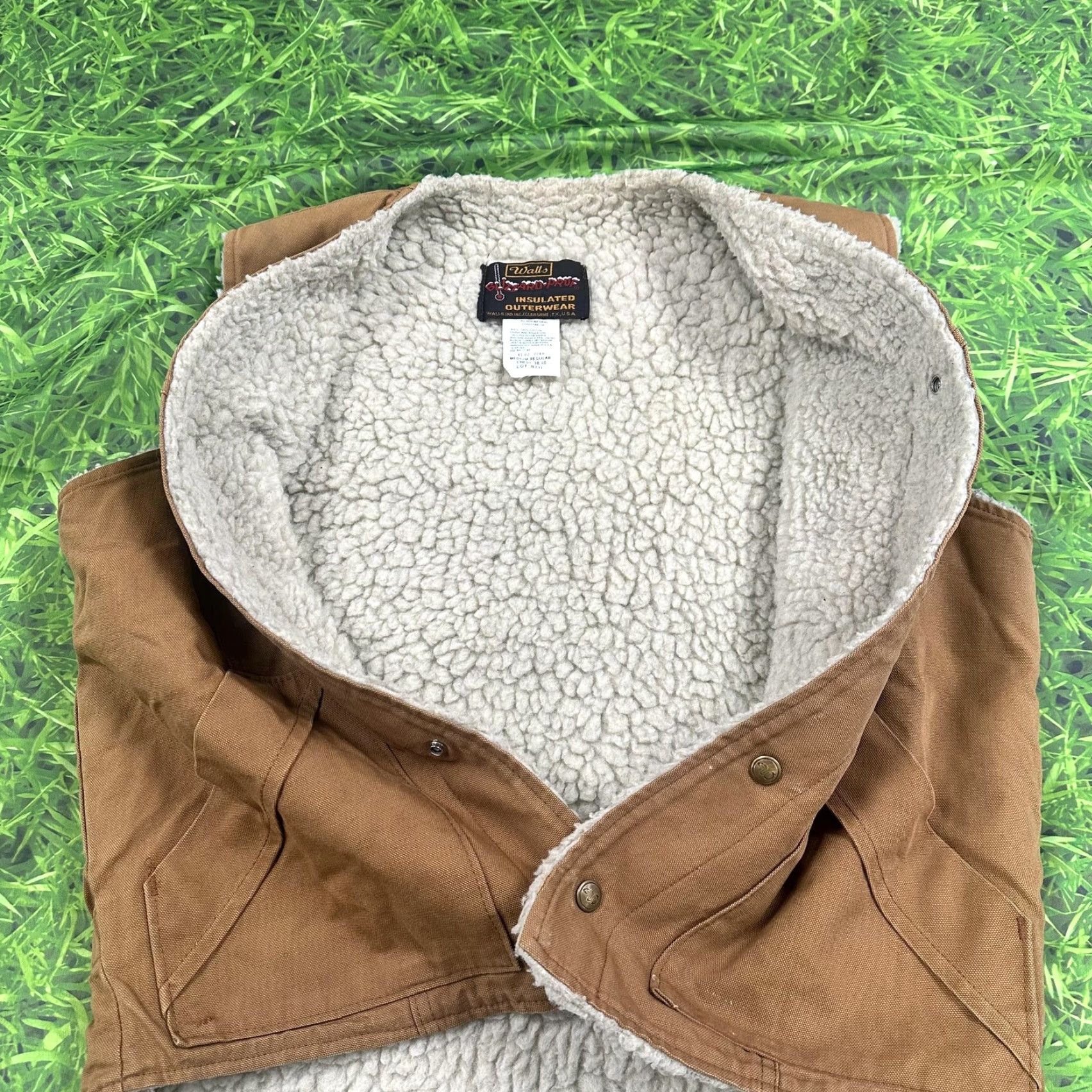 Walls Walls Blizzard-Pruf Vest Mens Medium Brown Sherpa Lined Insulated Workwear USA Size US M / EU 48-50 / 2 - 7 Thumbnail