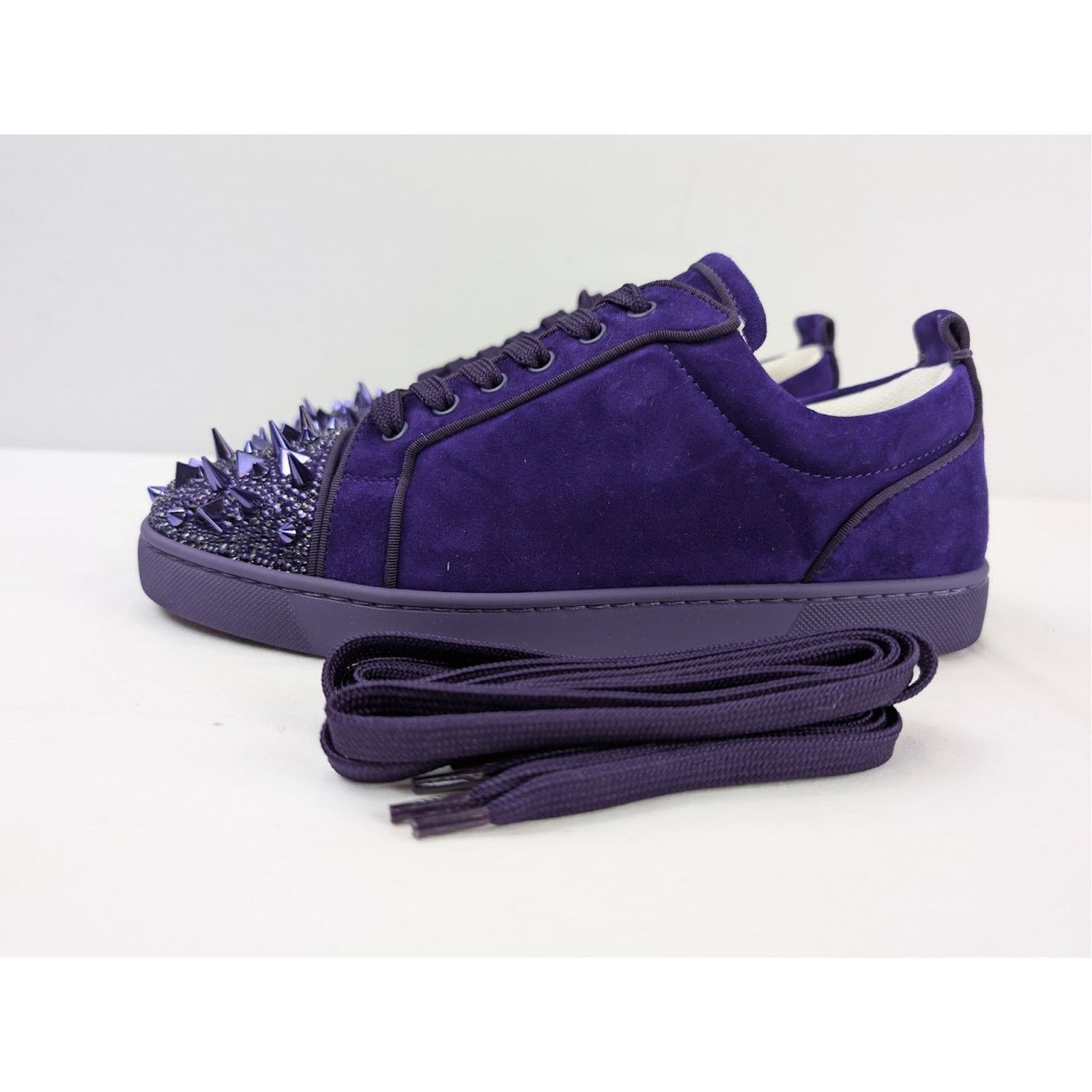 Christian Louboutin o1rshd1 Junior Pik Strass Sneakers in Blue Size US 10 / EU 43 - 9 Thumbnail