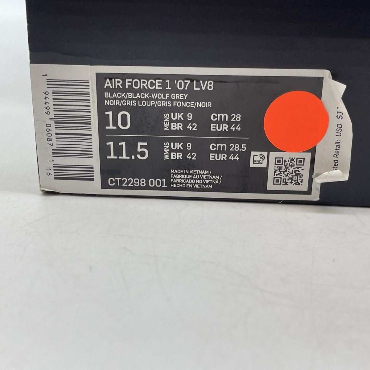 Nike NBA x air force 1 black wolf grey Size US 10 / EU 43 - 9 Thumbnail