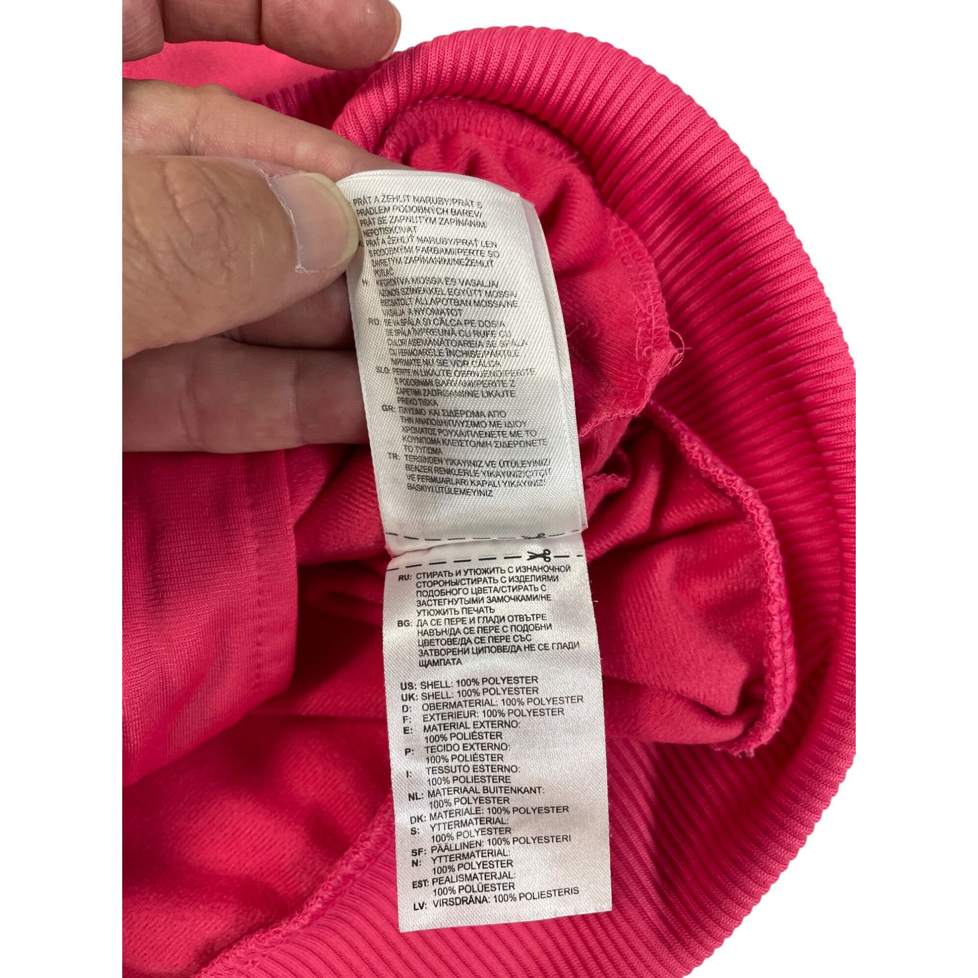 Adidas Adidas Womens Pink Track Jacket With Blue Stripes Size L SKU Size L / US 10 / IT 46 - 9 Thumbnail