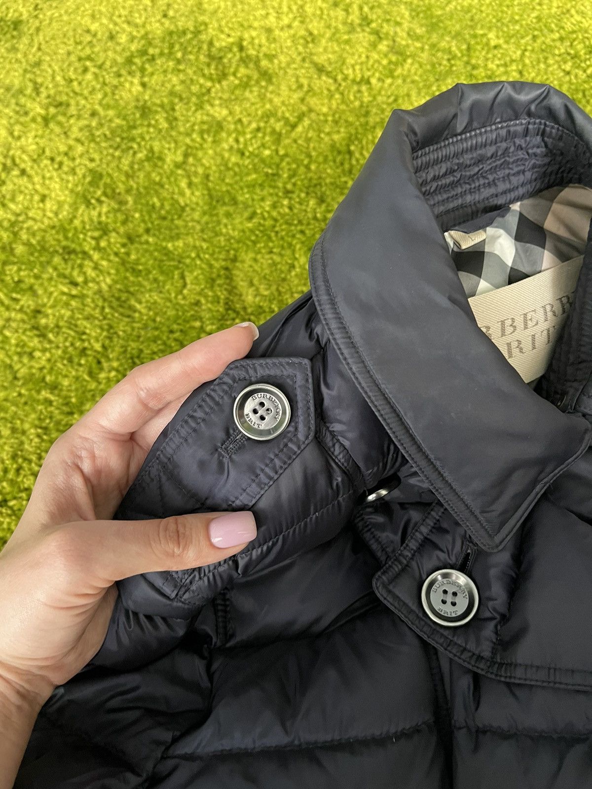 Burberry × Designer Burberry Brit belted down puffer jacket Size L / US 10 / IT 46 - 4 Thumbnail