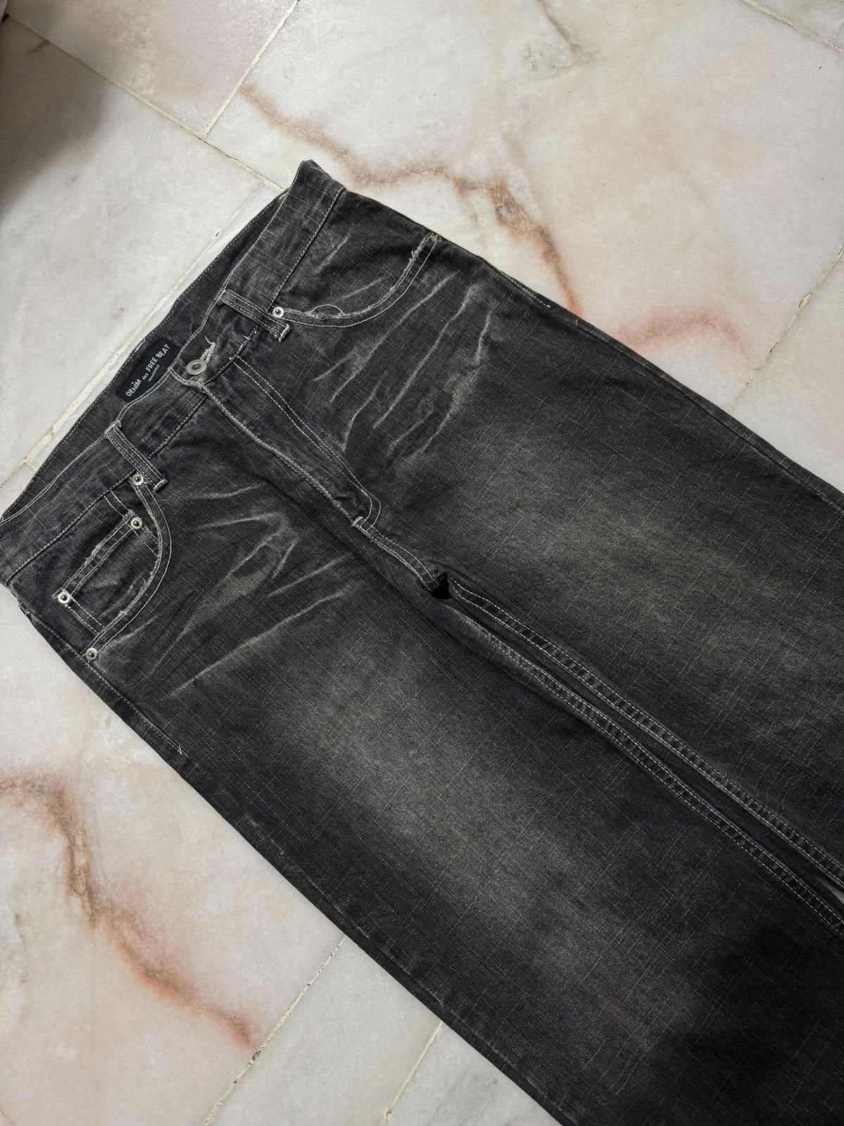 If Six Was Nine × Japanese Brand × Vintage Denim Des Free Beat Mudwash Faded Distress Jean Size US 30 / EU 46 - 4 Thumbnail
