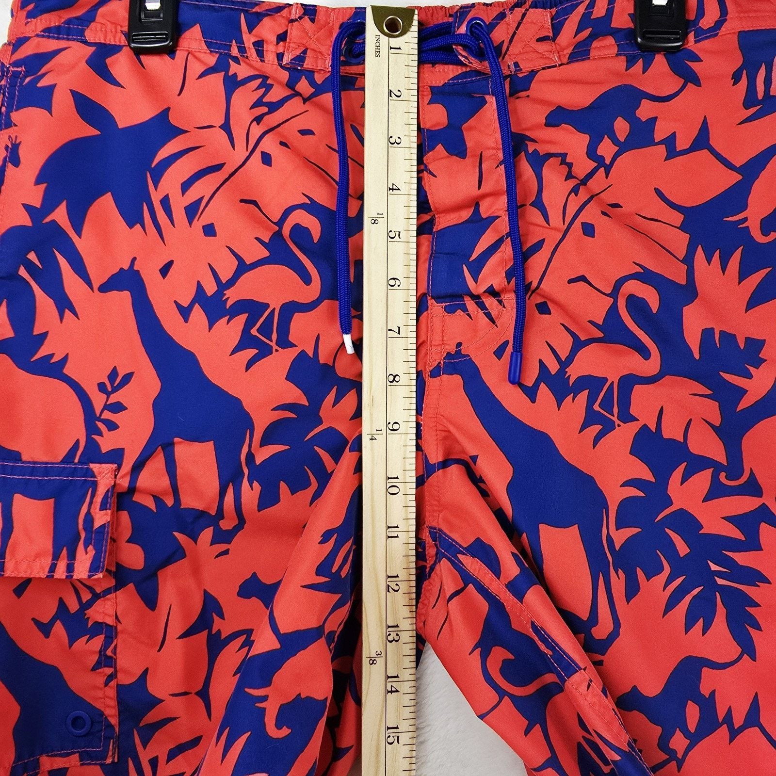 Polo Ralph Lauren Polo Ralph Lauren Swim Trunks Mens Large Red Floral Safari Size US 33 - 14 Thumbnail