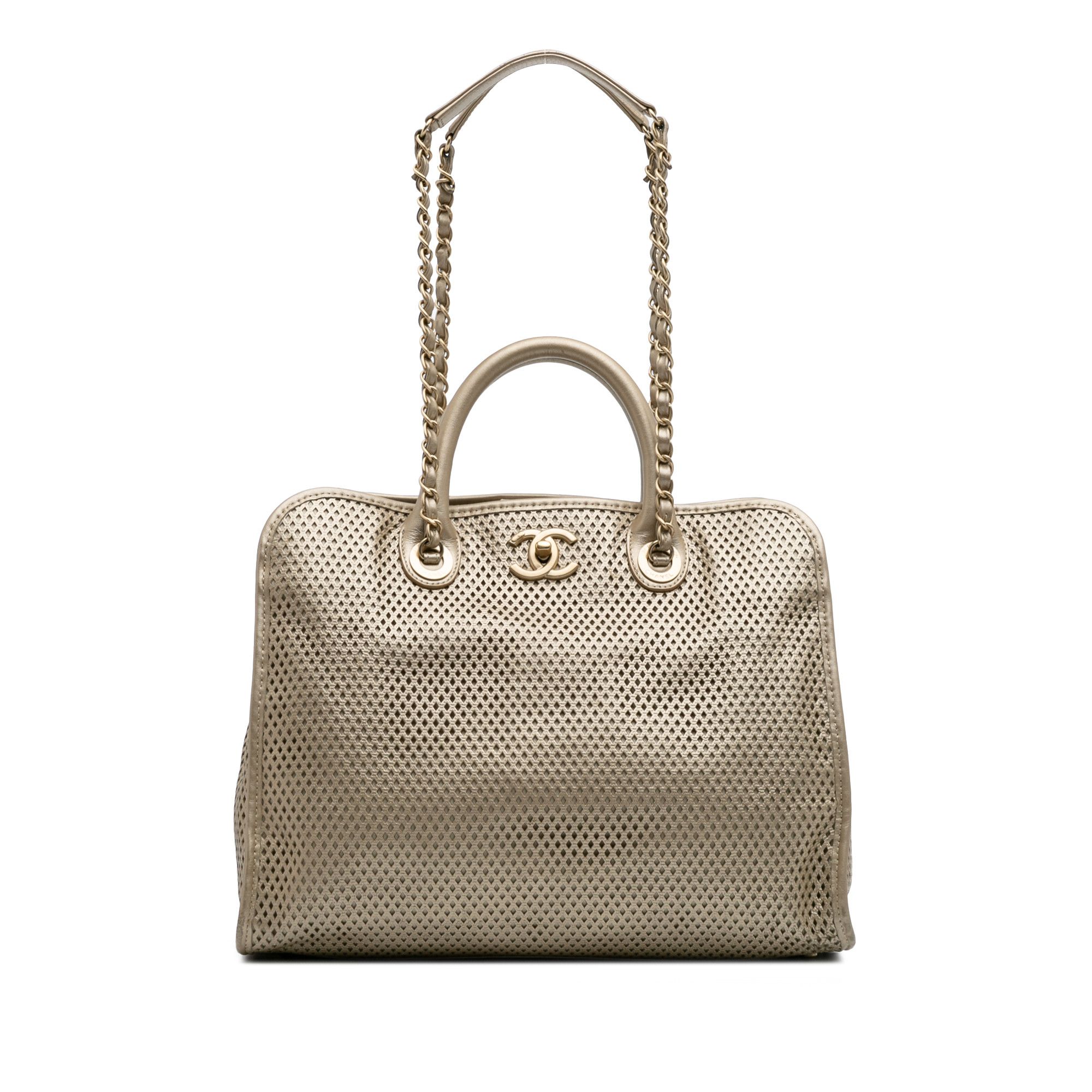 Chanel Perforated Metallic Calfskin Up In The Air Tote