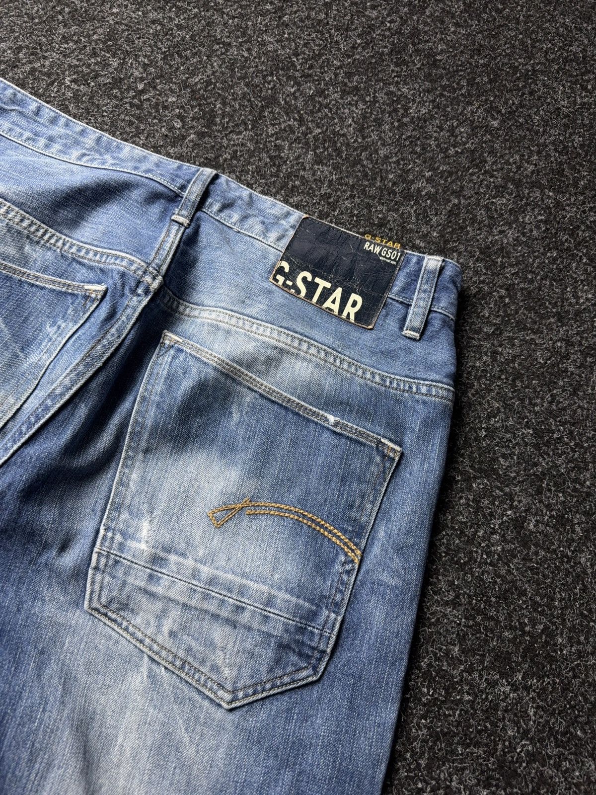 G-Star 00s Y2K G-Star RAW GS01 Distressed Destroyed Wide Jeans Size US 32 / EU 48 - 16 Thumbnail