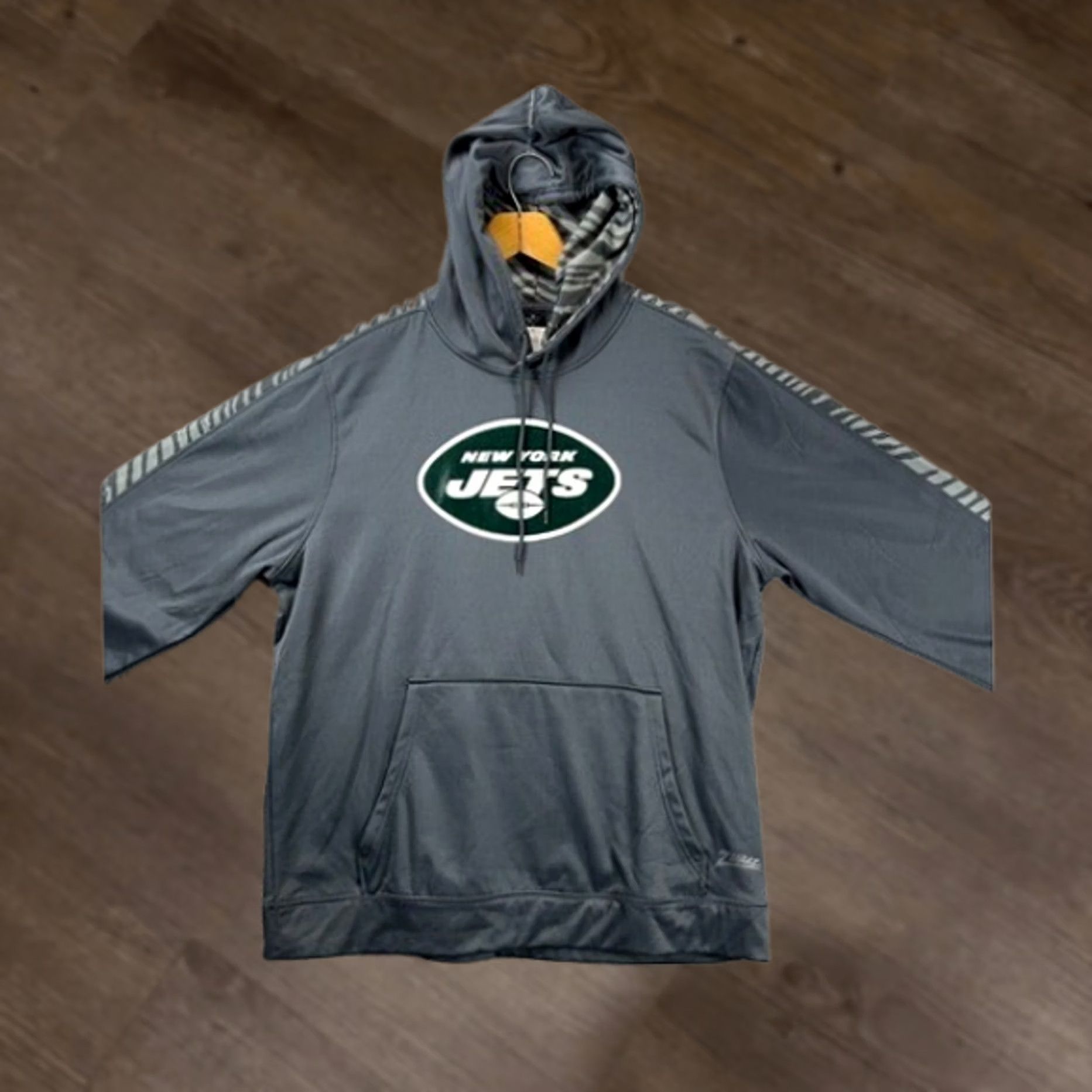 NFL New York Jets Hoodie Sweatshirt Mens 2XL Grey NFL Team Apparel Jersey Pullover Sweater Size US XXL / EU 58 / 5 - 1 Thumbnail