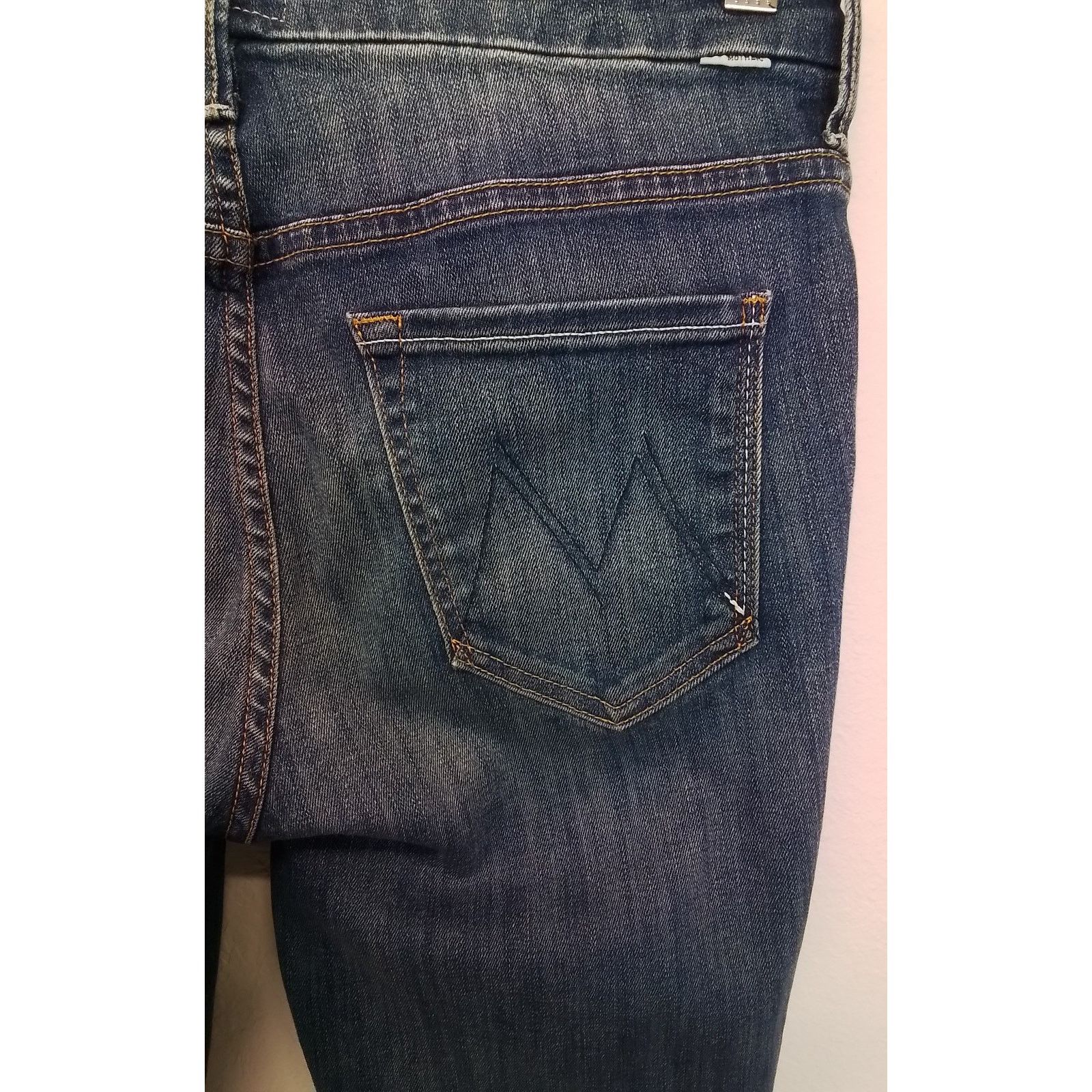 MOTHER Mother Looker Ankle Fray Jean Women's 29" High Waist Size 29" - 4 Thumbnail