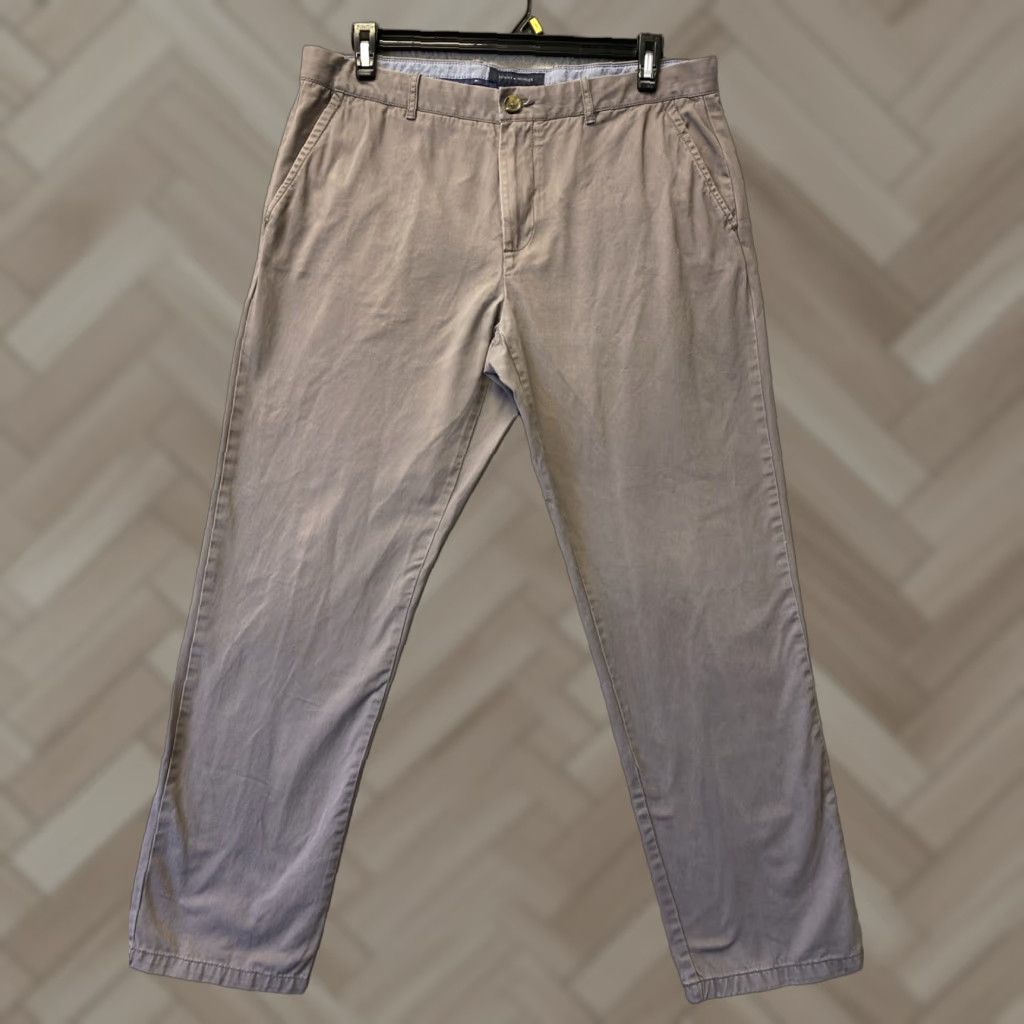 Tommy Hilfiger TOMMY HILFIGER Chino Pants Men's 36x32 Gray Straight Classic Casual Regular Fit Size US 36 / EU 52 - 1 Thumbnail