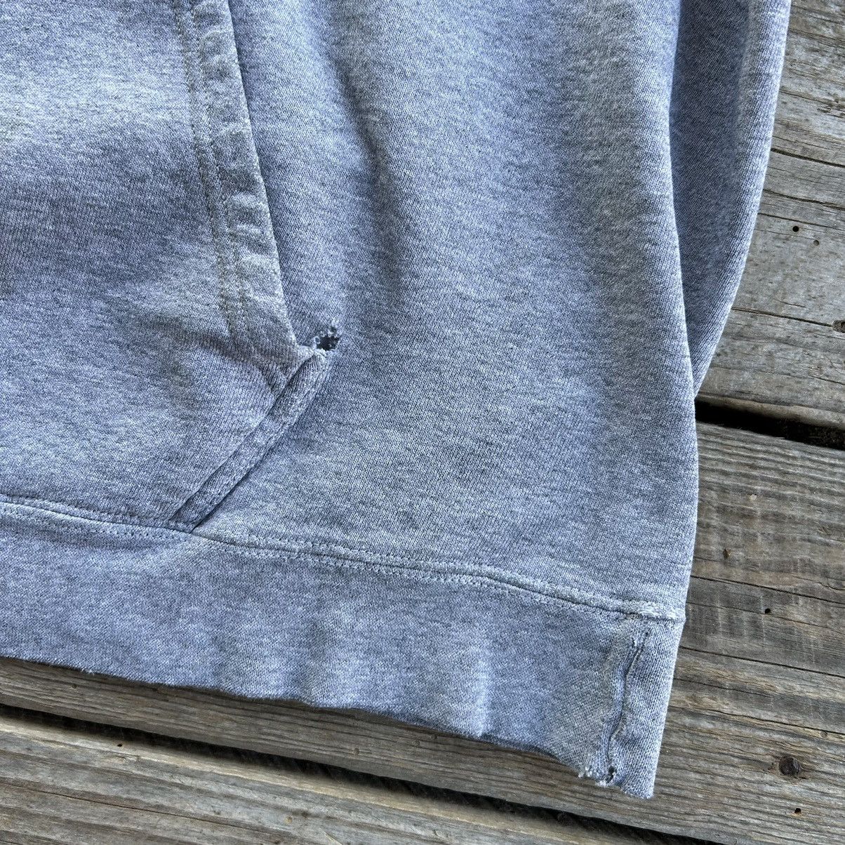 Nike × Vintage Vintage Distressed Stained Nike Center Logo Grey Hoodie Size US XXL / EU 58 / 5 - 9 Thumbnail
