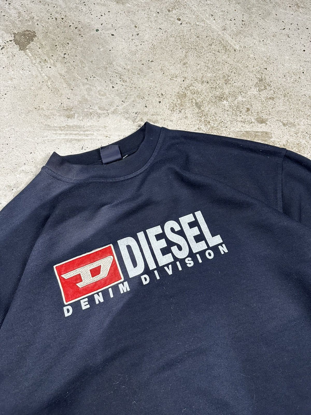 Diesel Vintage 90s Diesel Distressed Faded Crewneck Jumper Size US XL / EU 56 / 4 - 4 Thumbnail