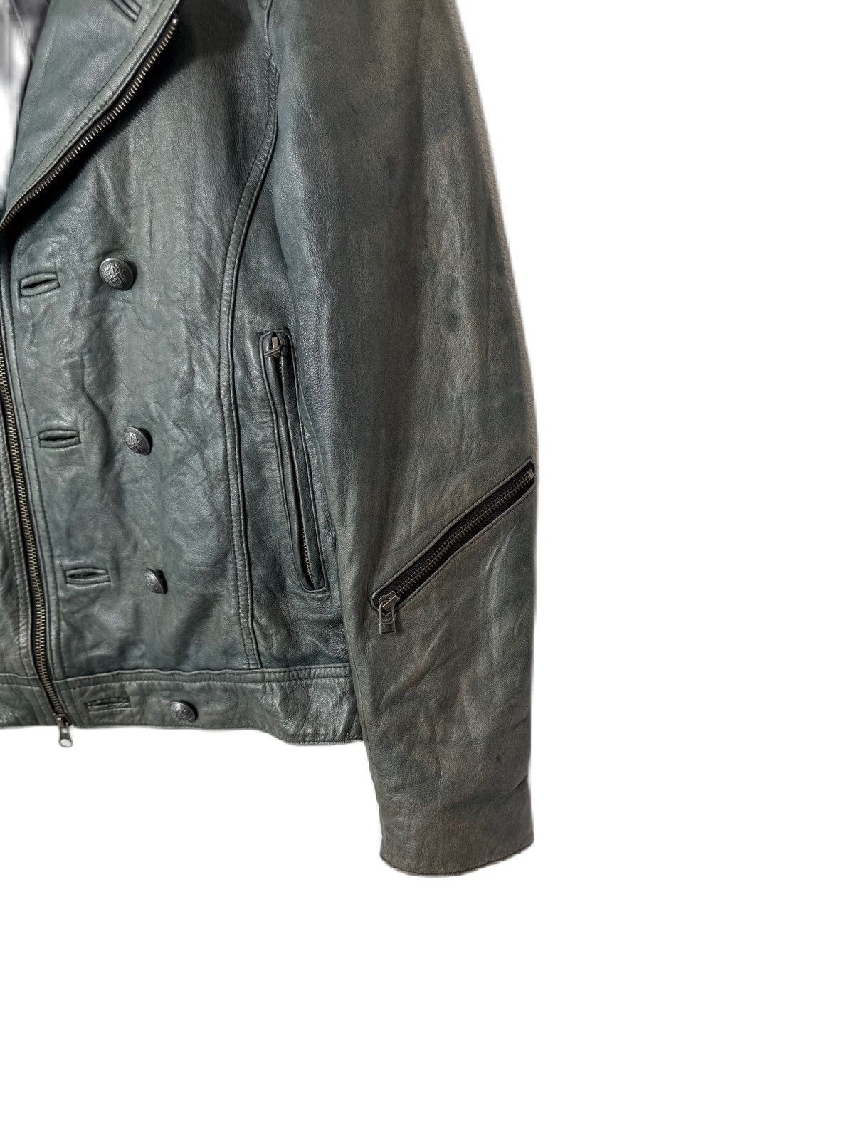 JAPAN BRAND DISTRESS LEATHER JACKET EDGE RUPERT BIKER STYLE